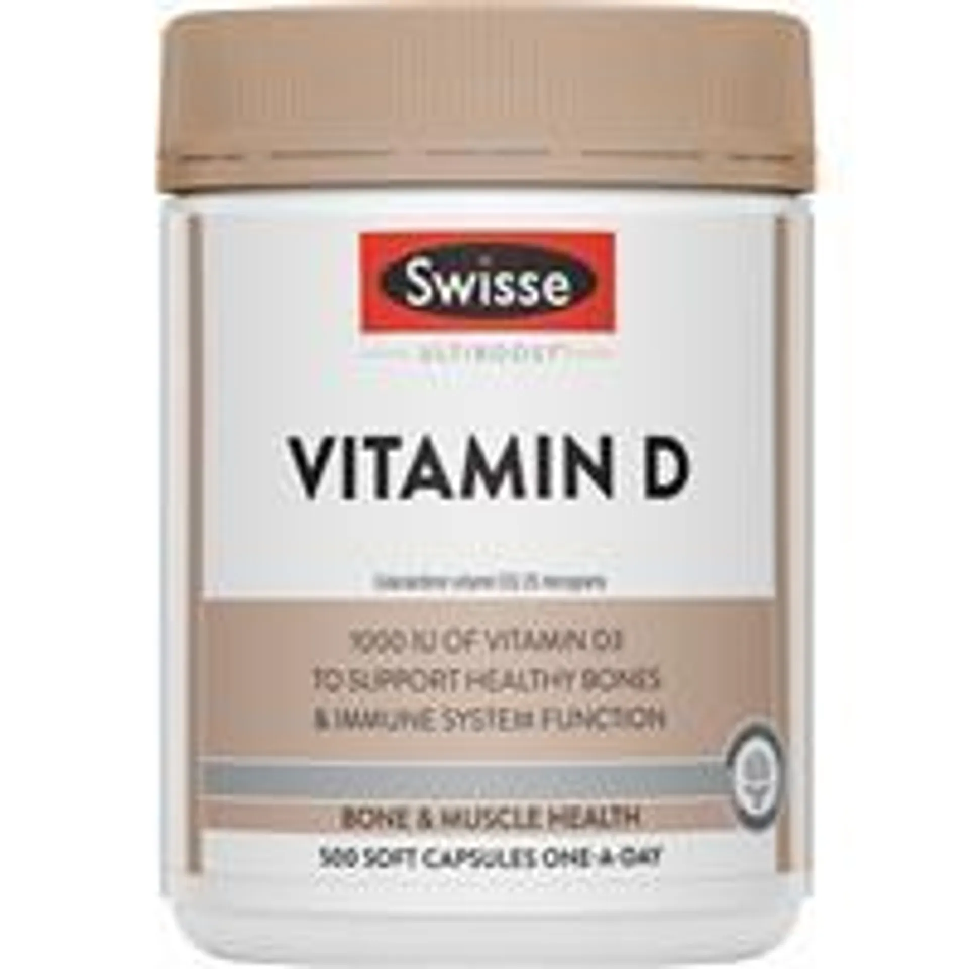 Swisse Vitamin D 500 Capsules Exclusive Size