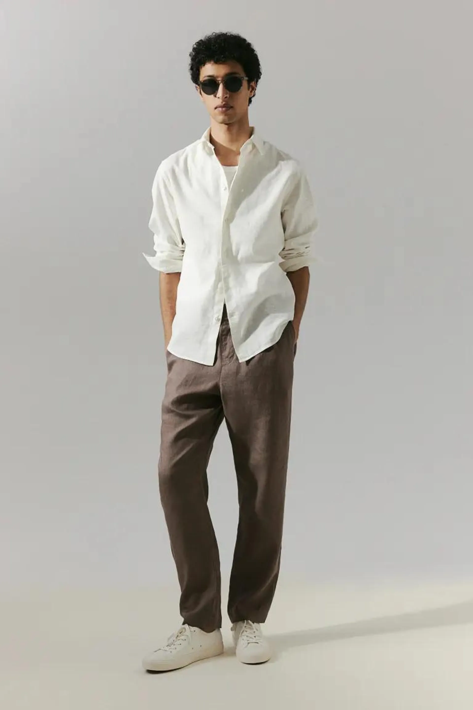 Regular Fit Linen Pants