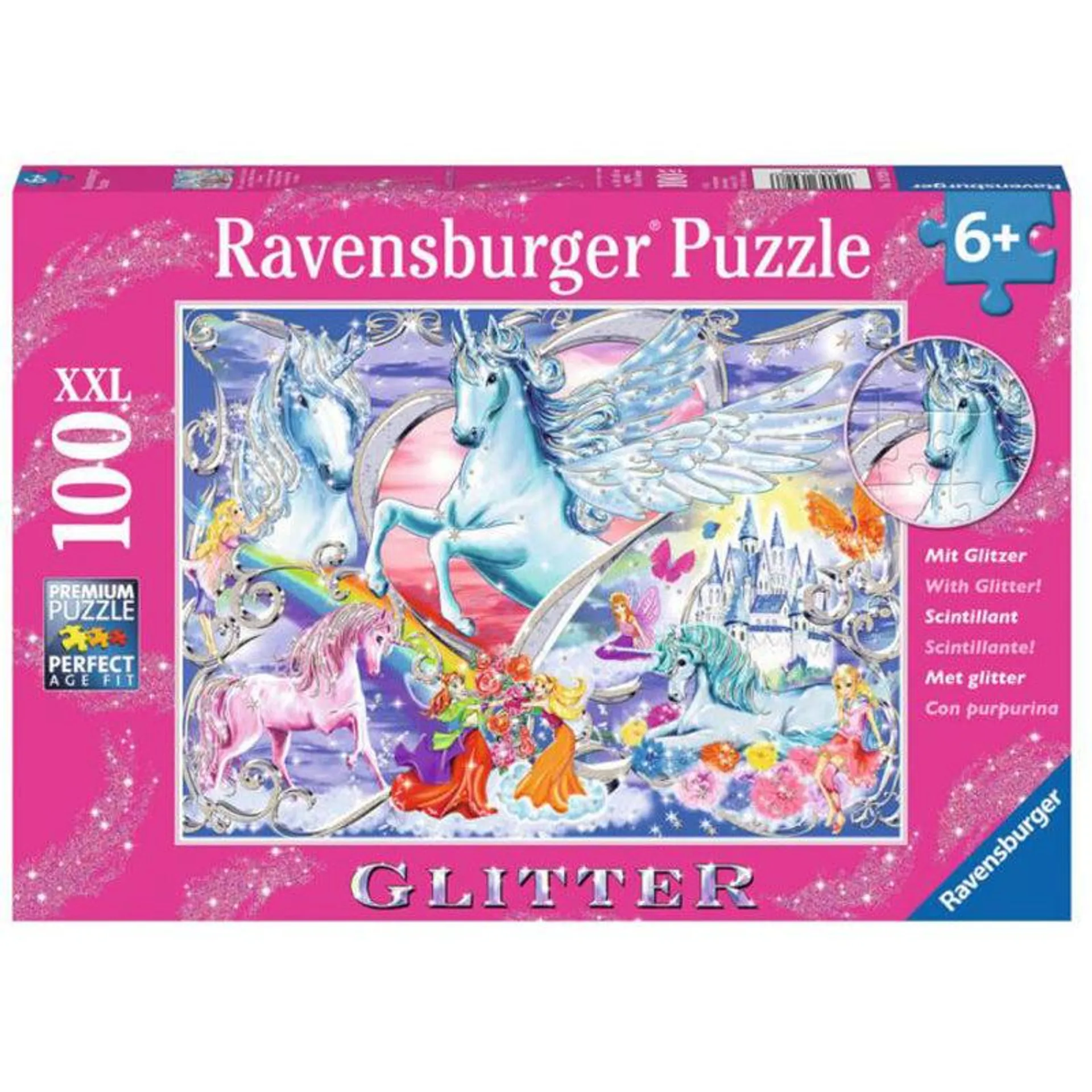 Ravensburger Amazing Unicorns Glitter 100 Piece XXL Jigsaw Puzzle