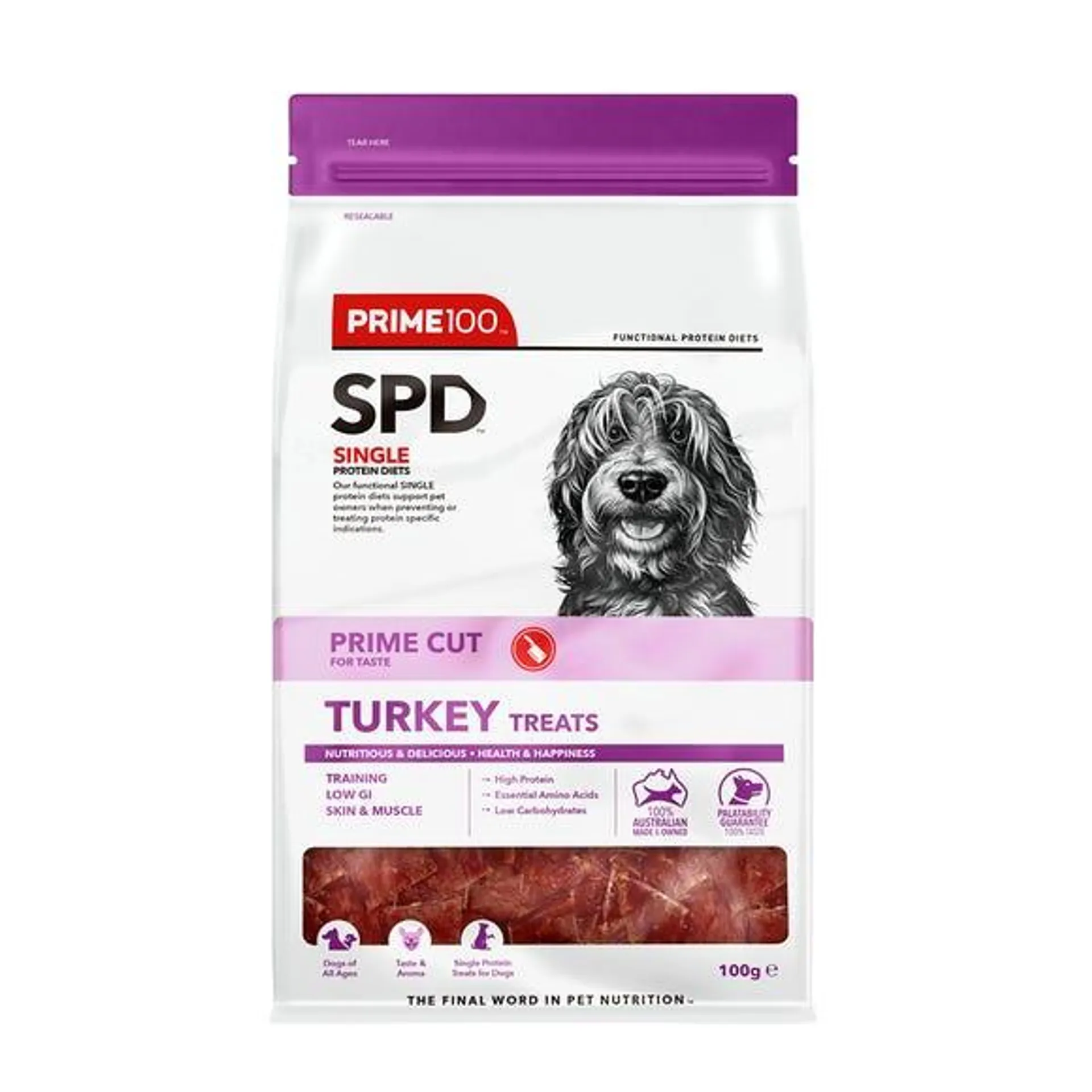 PRIME100 SPD Prime Cut Turkey Treats 100g