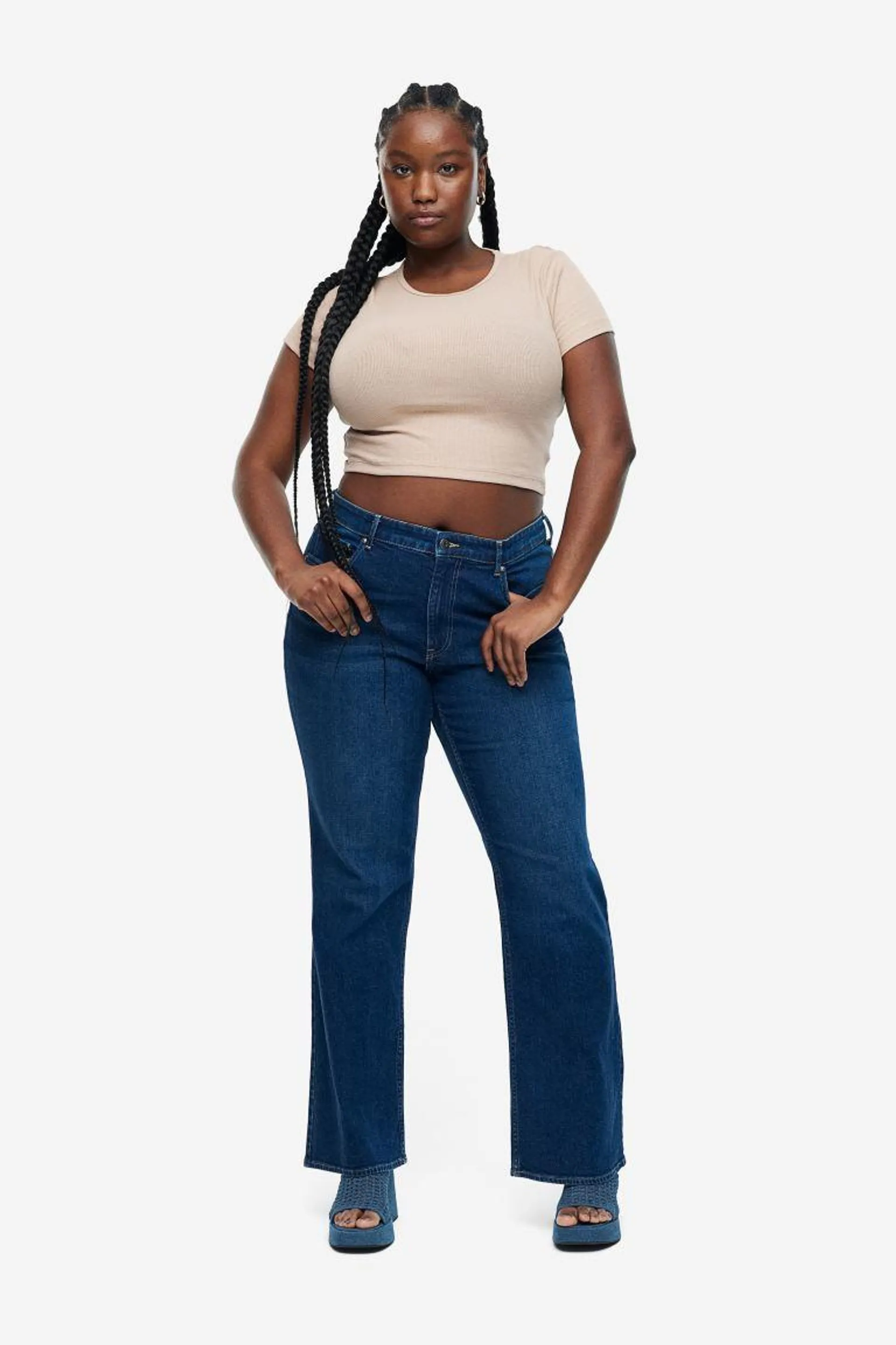 Curvy Fit Bootcut High Jeans