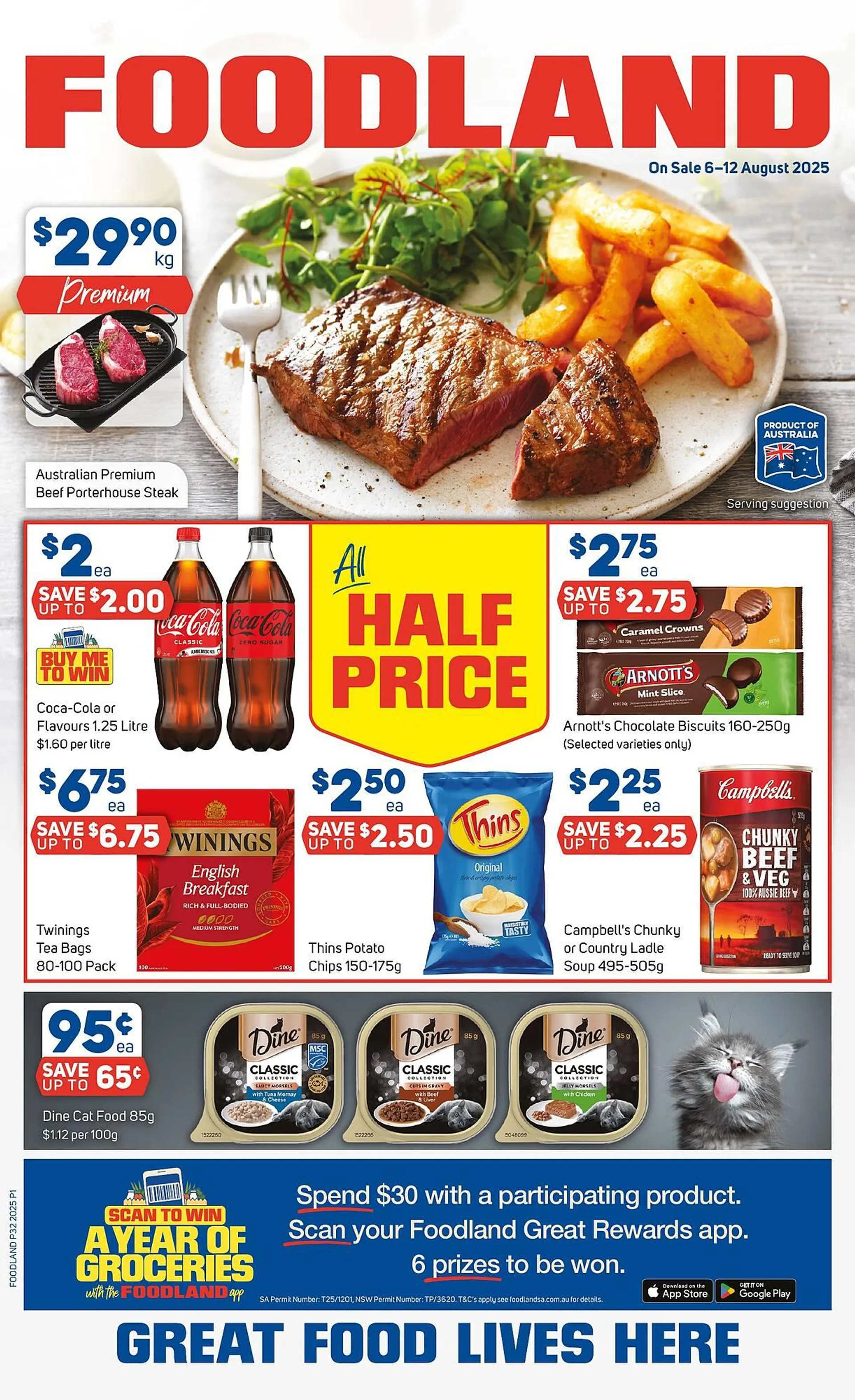Foodland catalogue - Catalogue valid from 6 August to 12 August 2025 - page 1