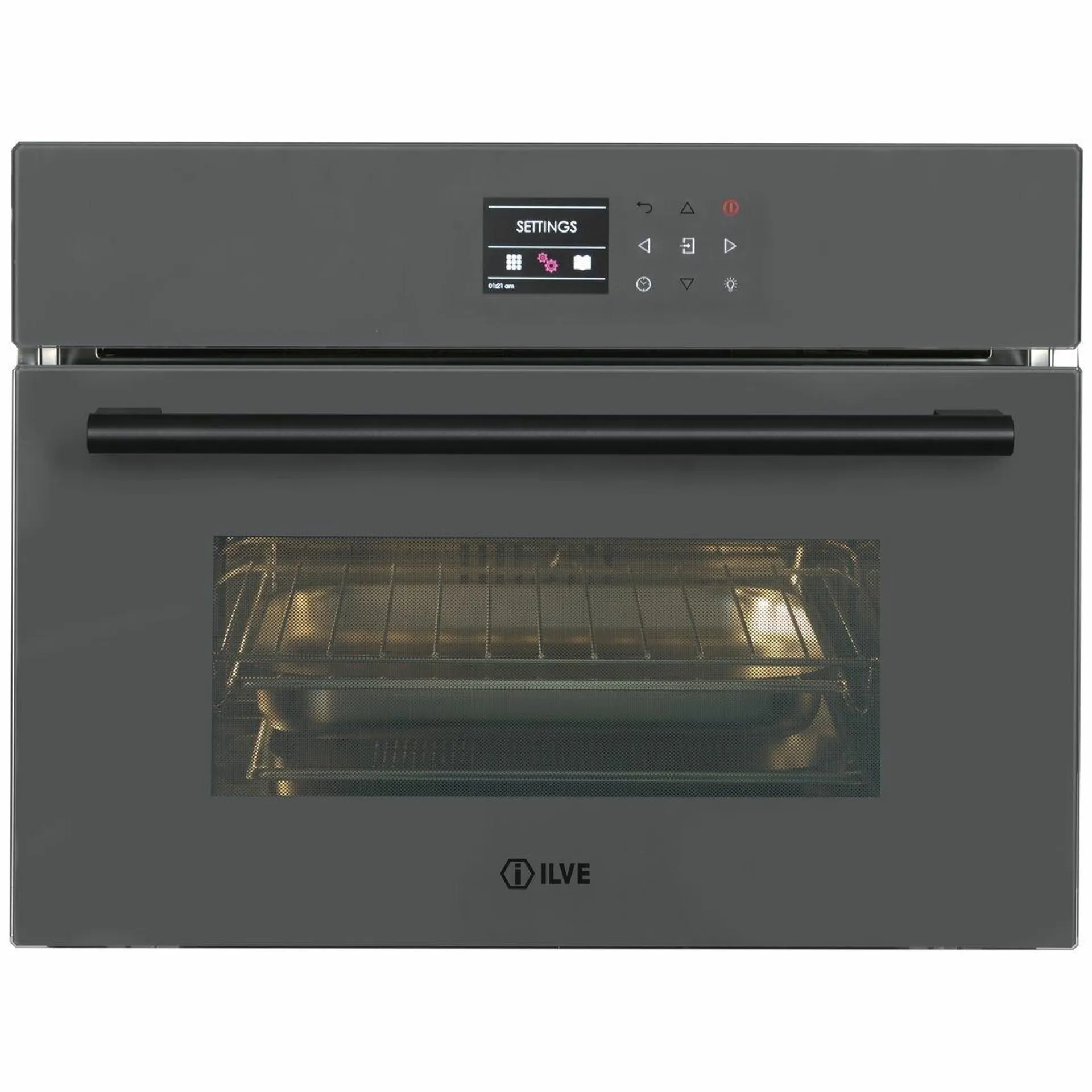 ILVE 45cm Grigio Lusso Compact Combi-Steam Oven ILCS45GV