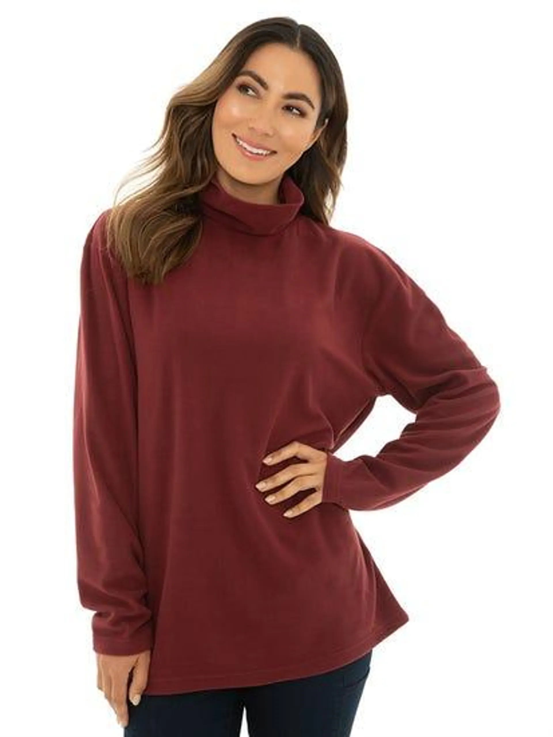 Unisex Polar Fleece Skivvy Burgundy