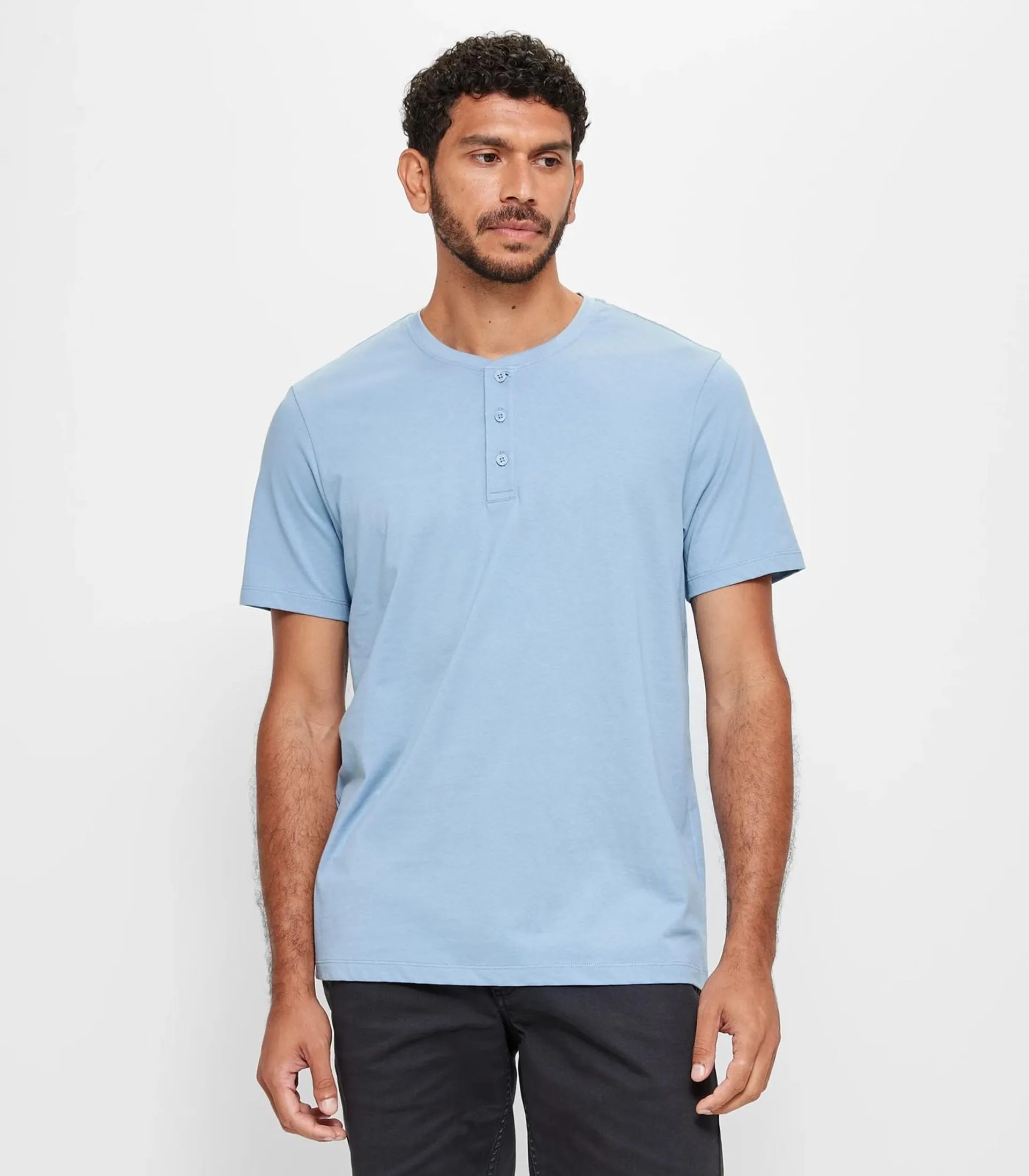 Australian Cotton Henley T-Shirt