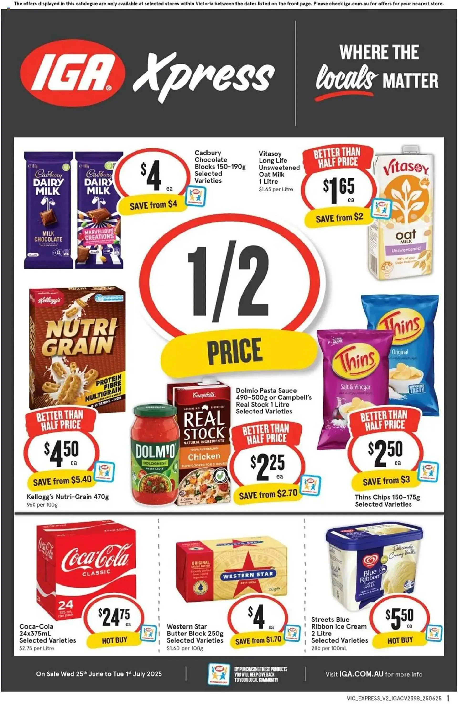 IGA Xpress catalogue - Catalogue valid from 25 June to 1 July 2025 - page 1