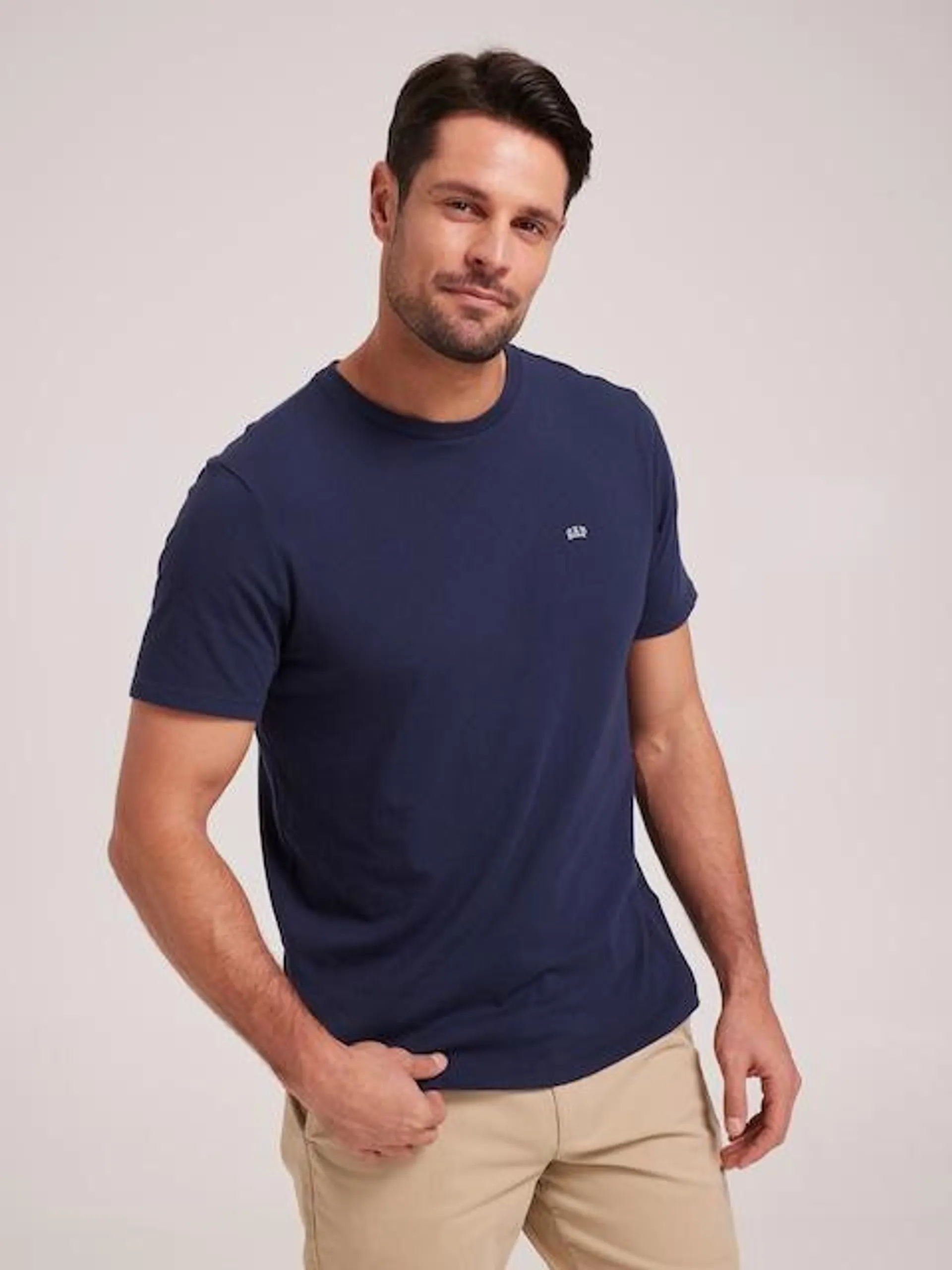 GAP Micro Logo Crew Tee In Tapestry Navy