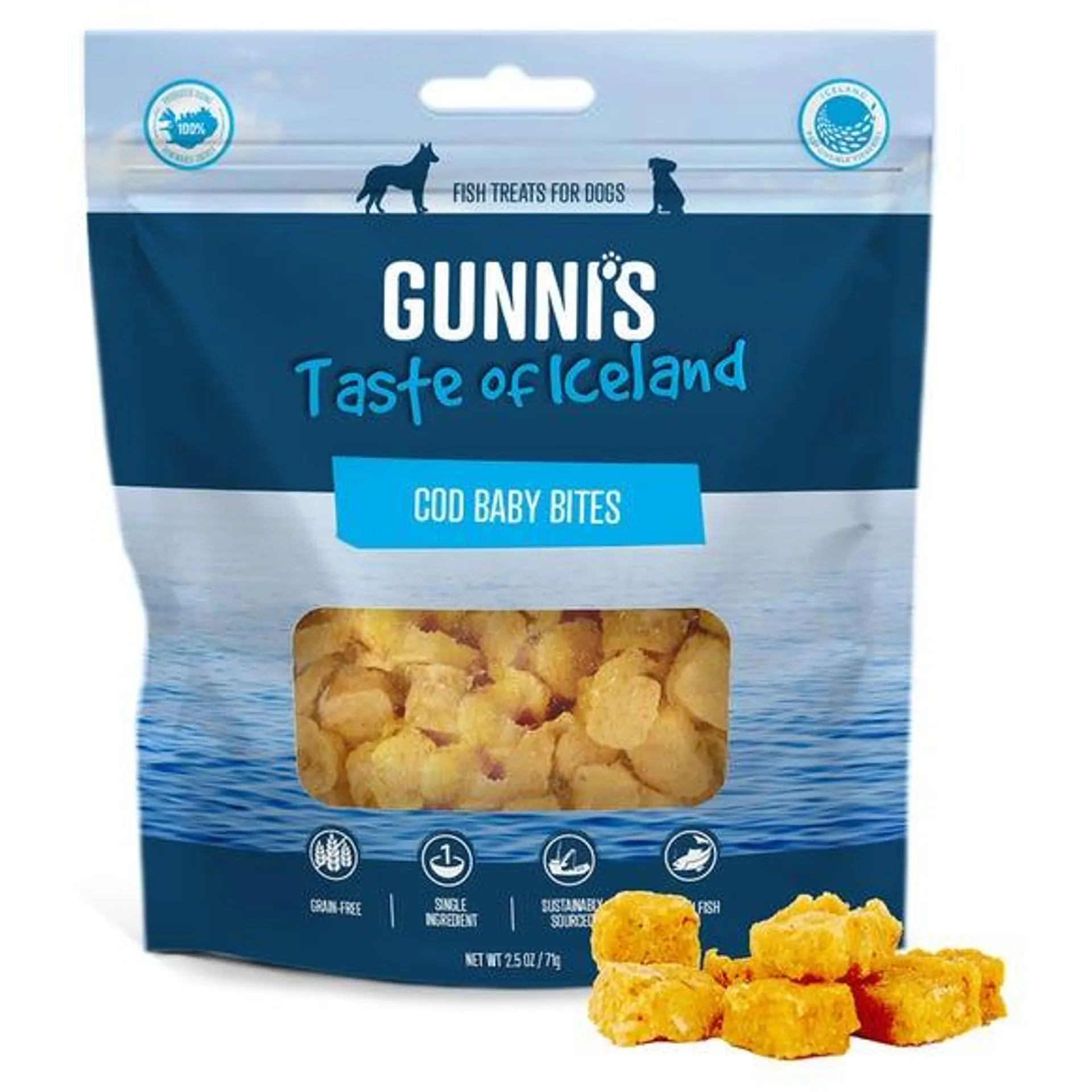 GUNNI'S Dog Treats Cod Baby Bites 71g