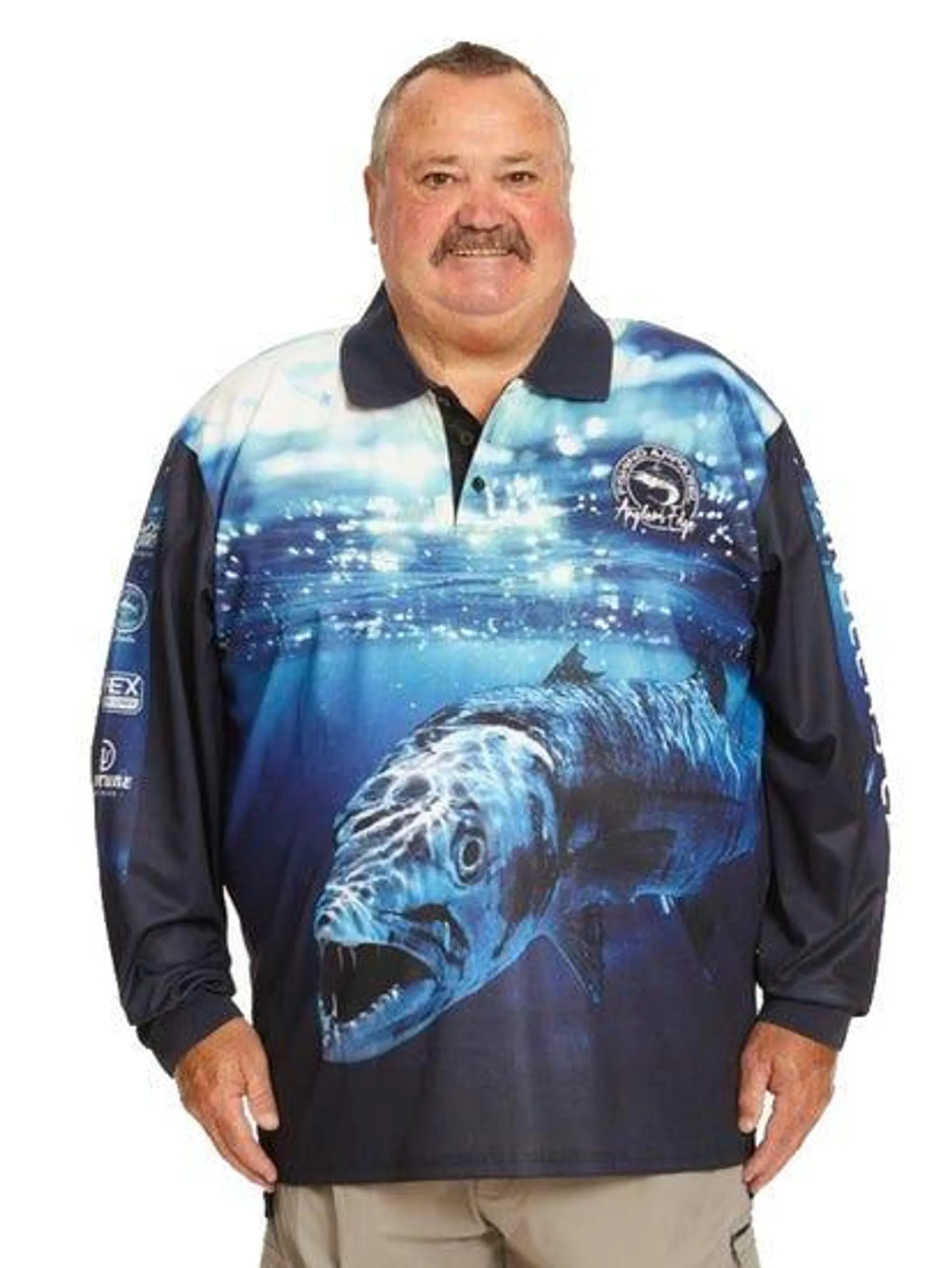 Anglers Edge Ink Long Sleeve Fishing Polo