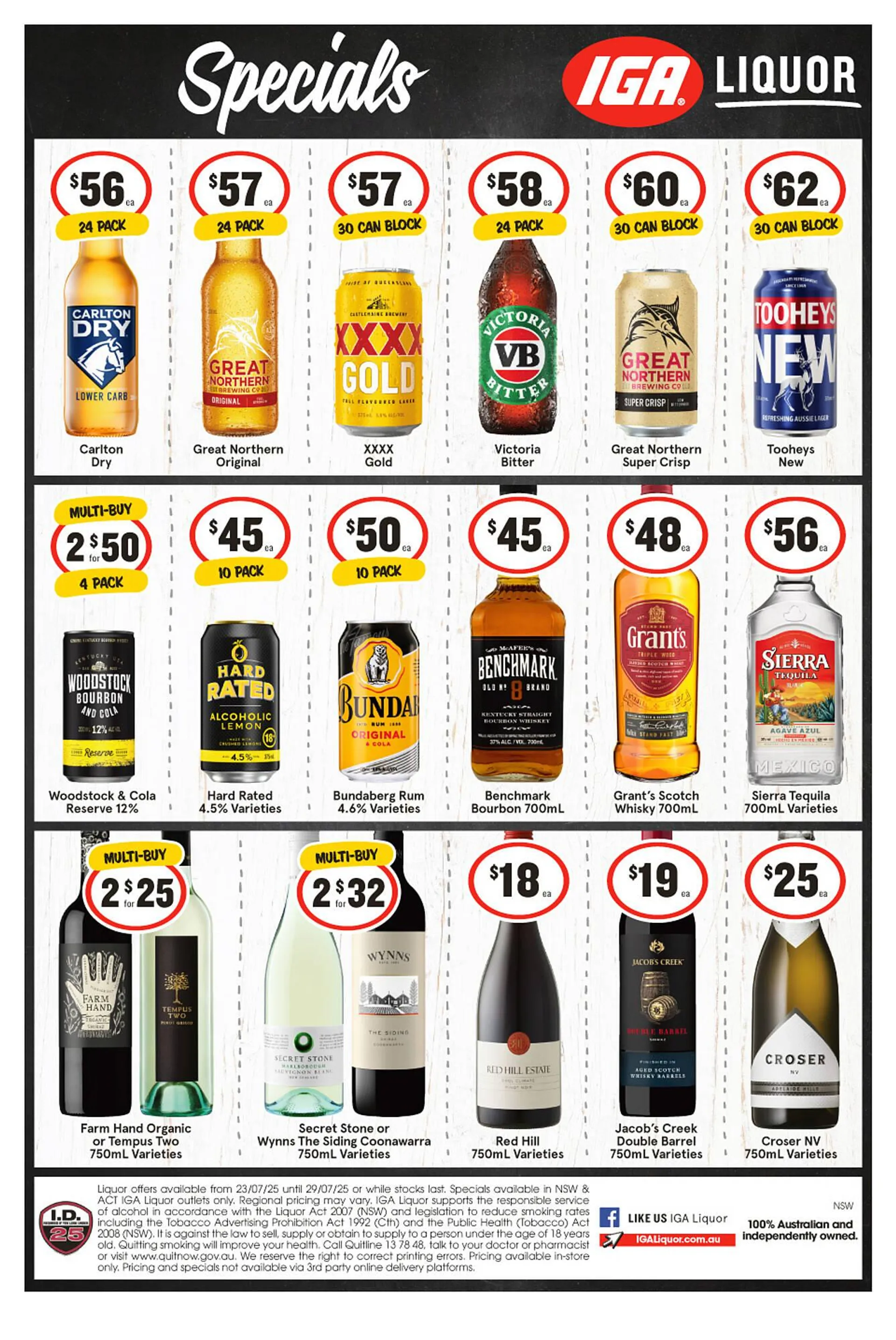 IGA Liquor catalogue - Catalogue valid from 23 July to 29 July 2025 - page 1