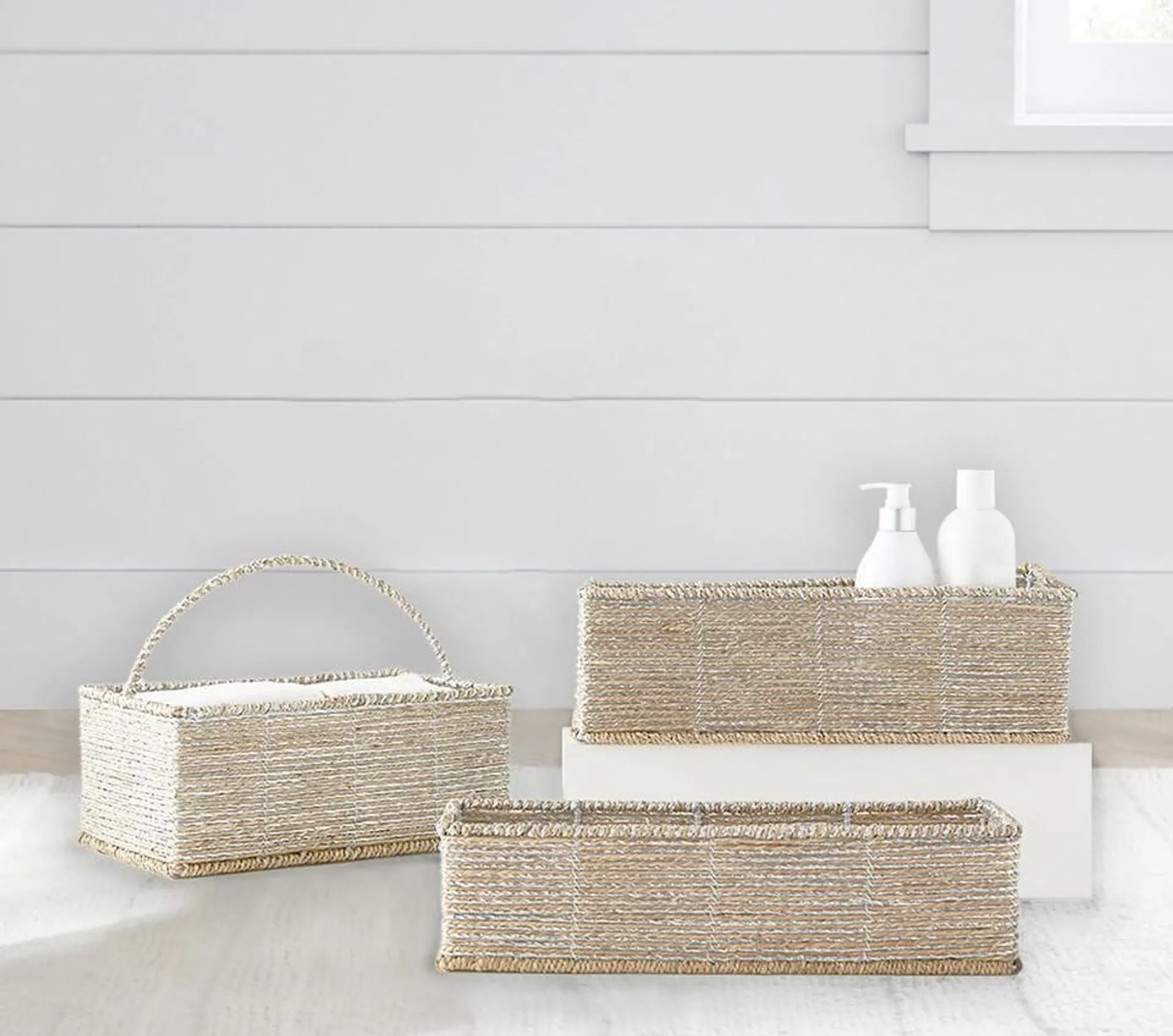 Silver Rope Changing Table Storage