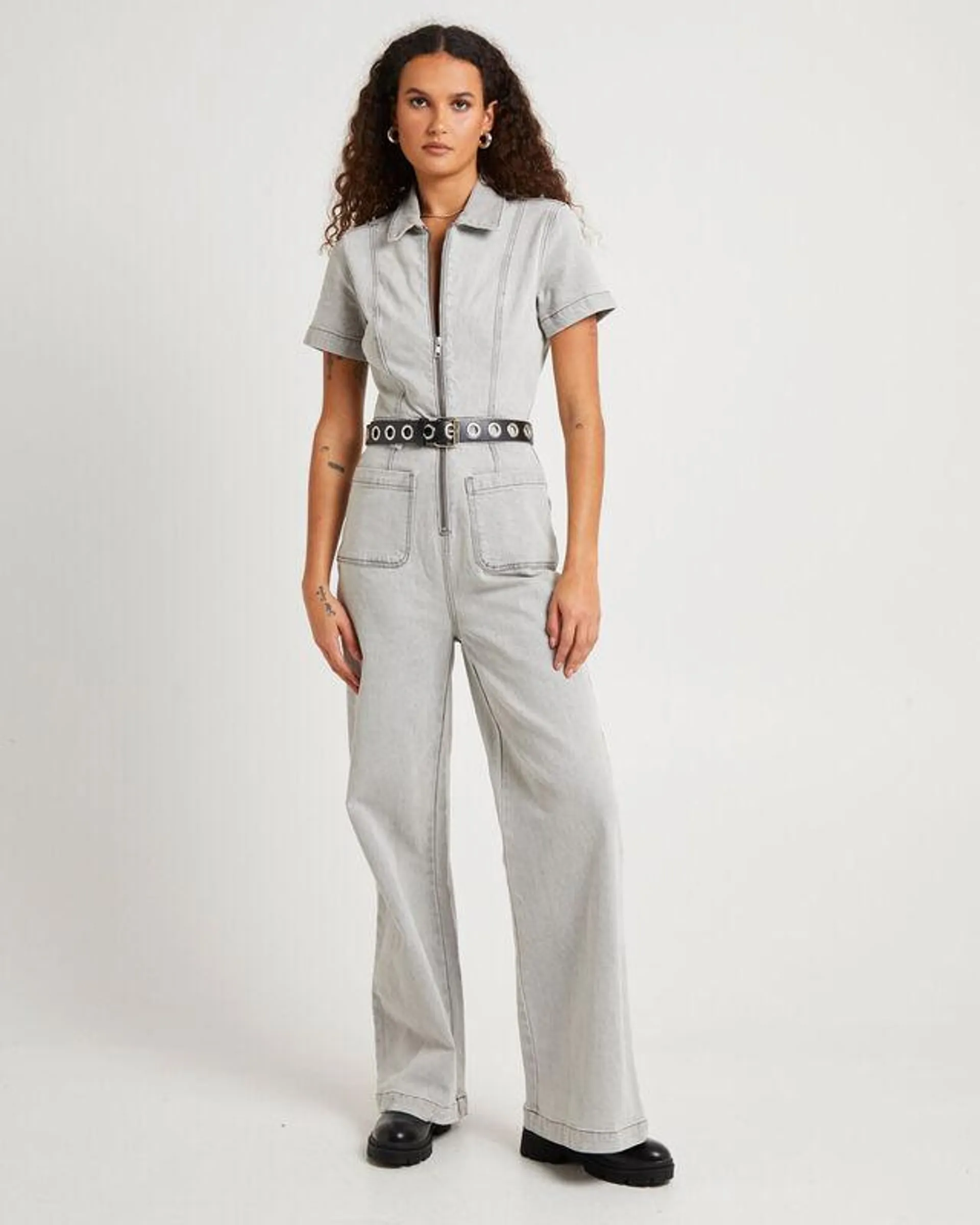 Nikki Denim Maxi Boiler Suit