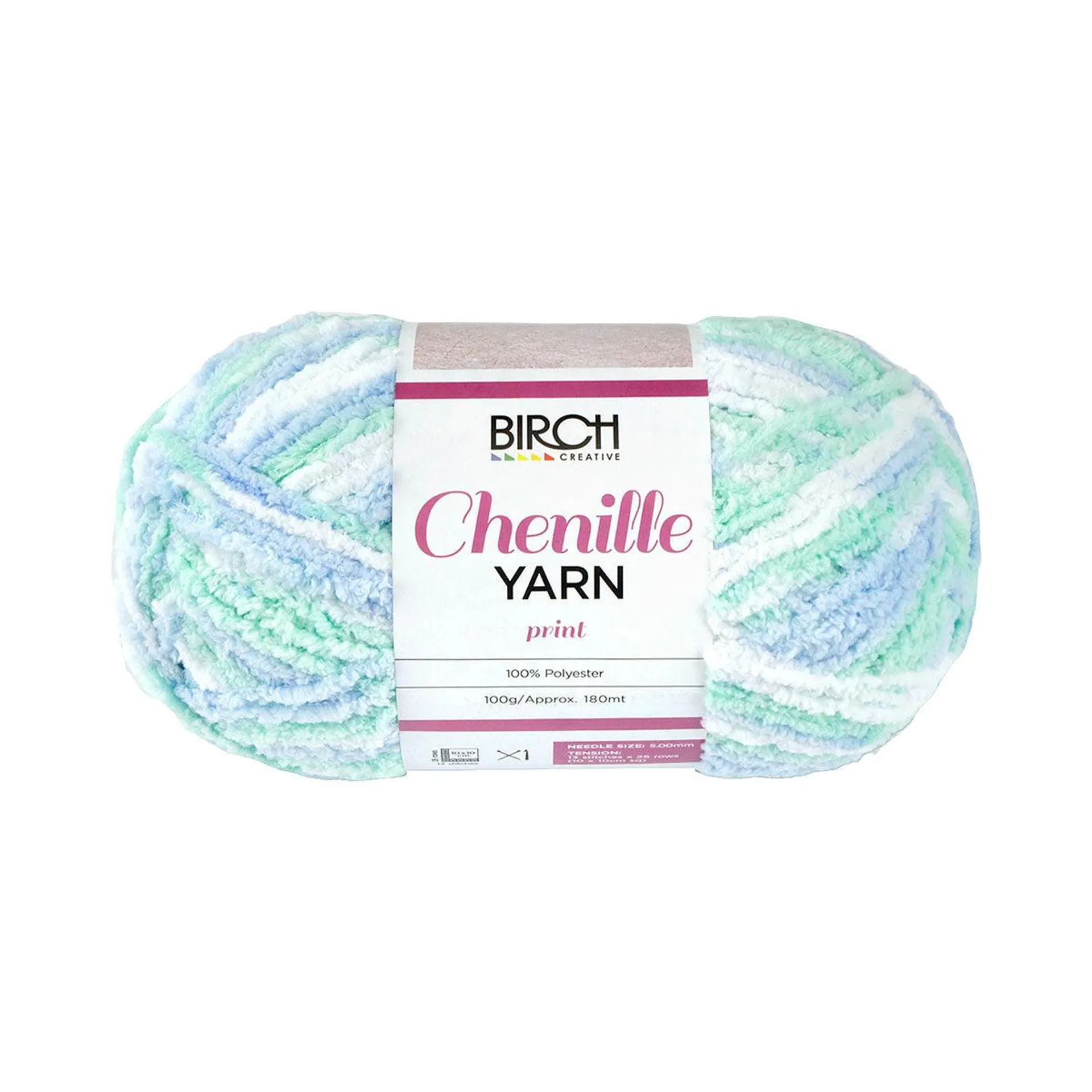 Birch Yarn Chenille Seafoam 100g