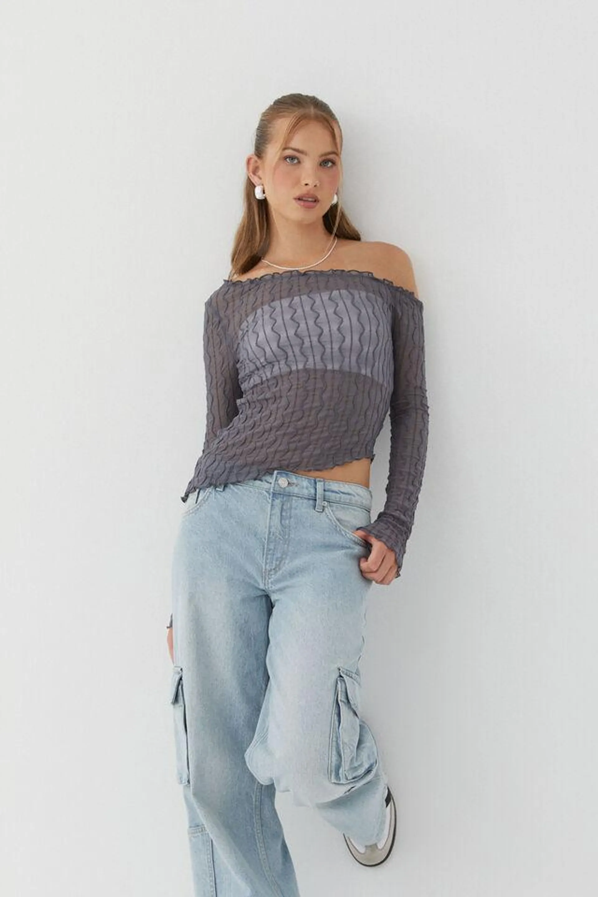 Alicia One Shoulder Long Sleeve Top