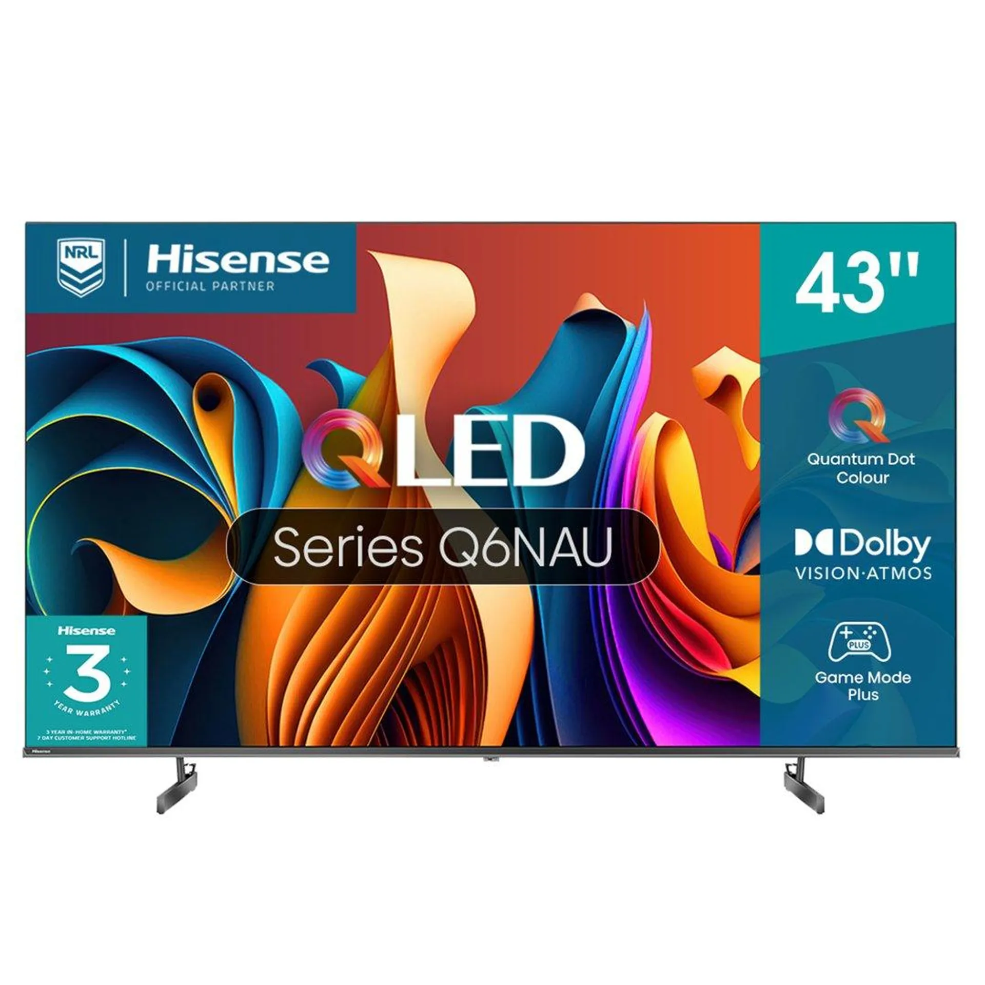 Hisense 43" Series Q6N 4K QLED Smart TV (2024) 43Q6NAU