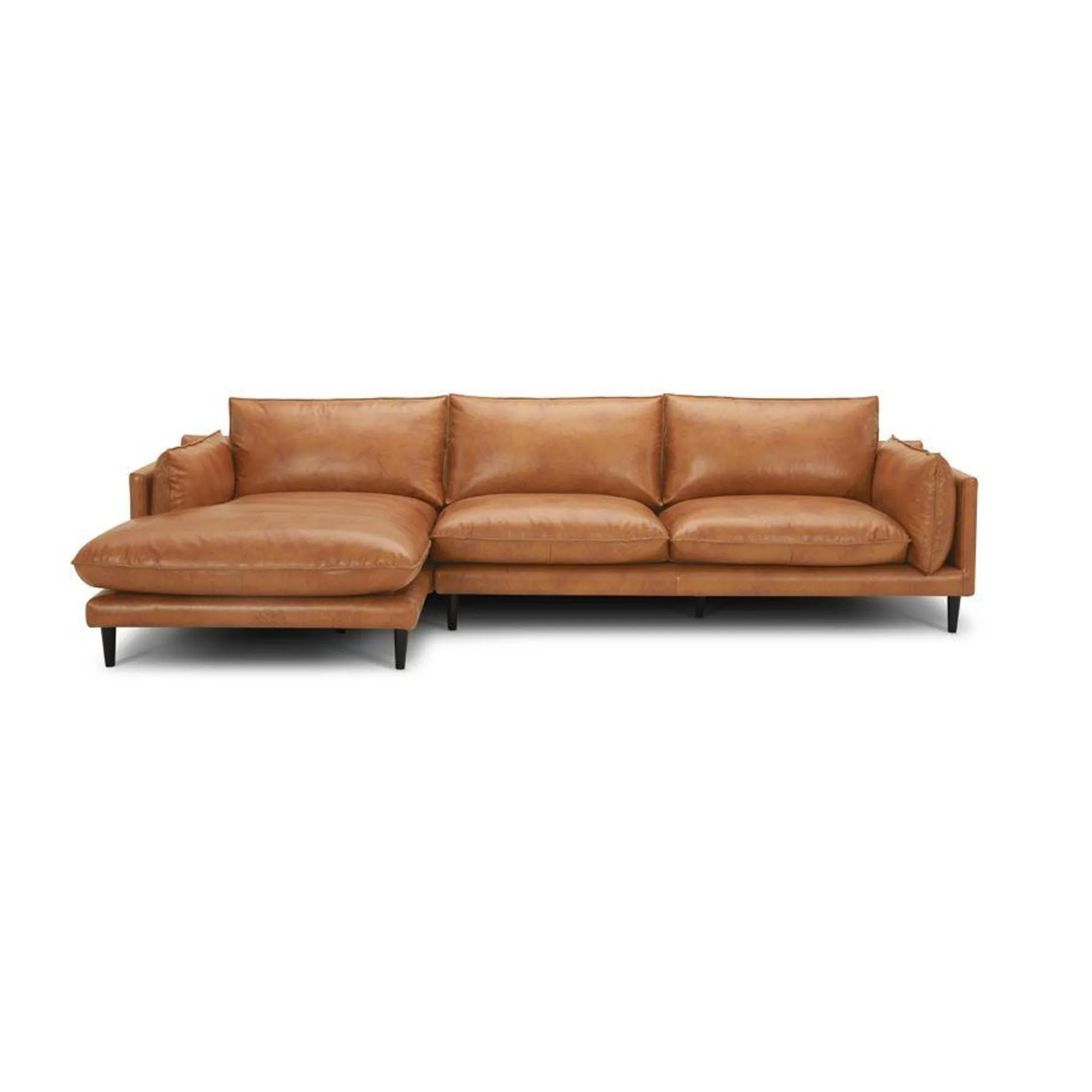 Vieste Left Hand Chaise Sofa Tan