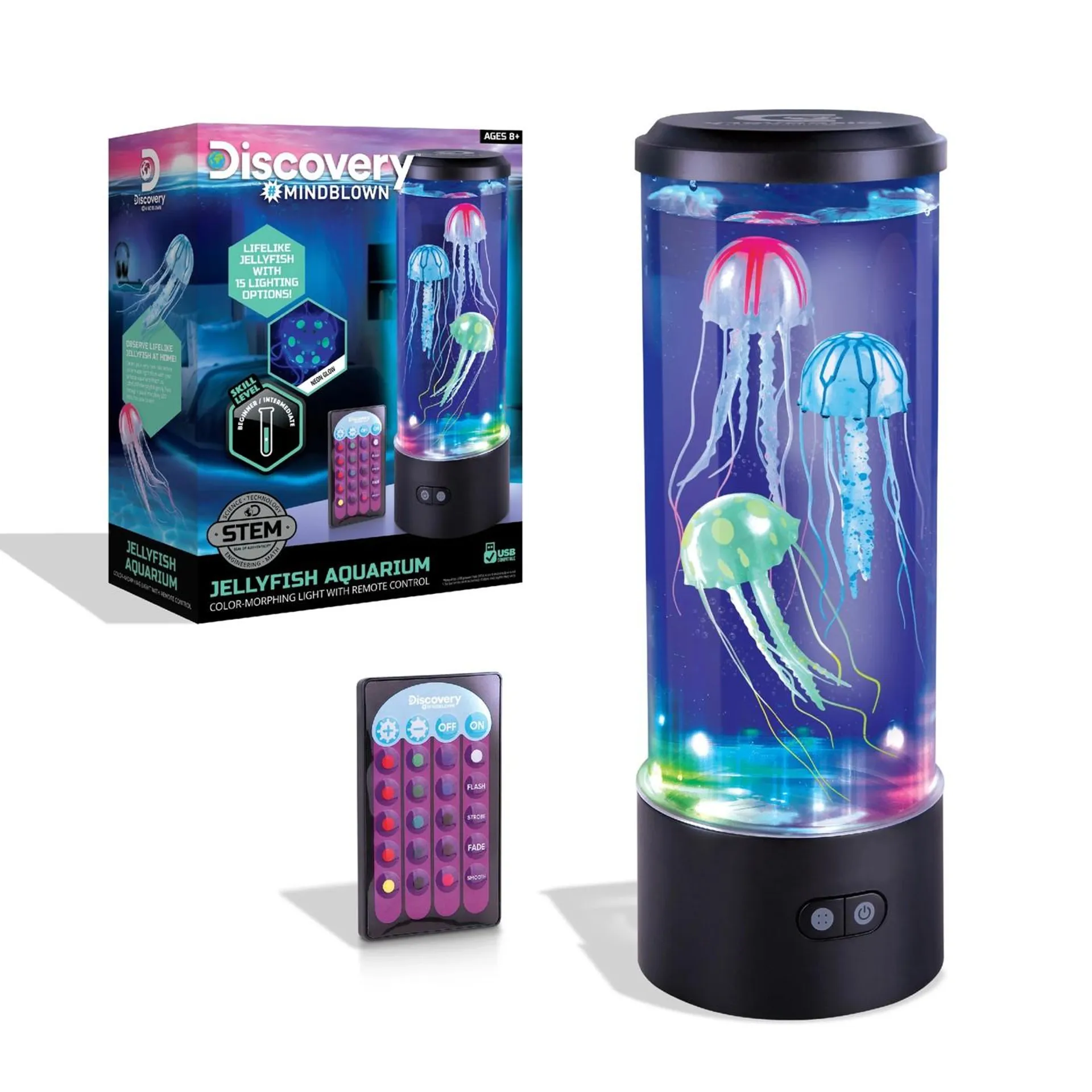 STEM Discovery #Mindblown Jellyfish Aquarium Colour-Morphing Light with Remote Control