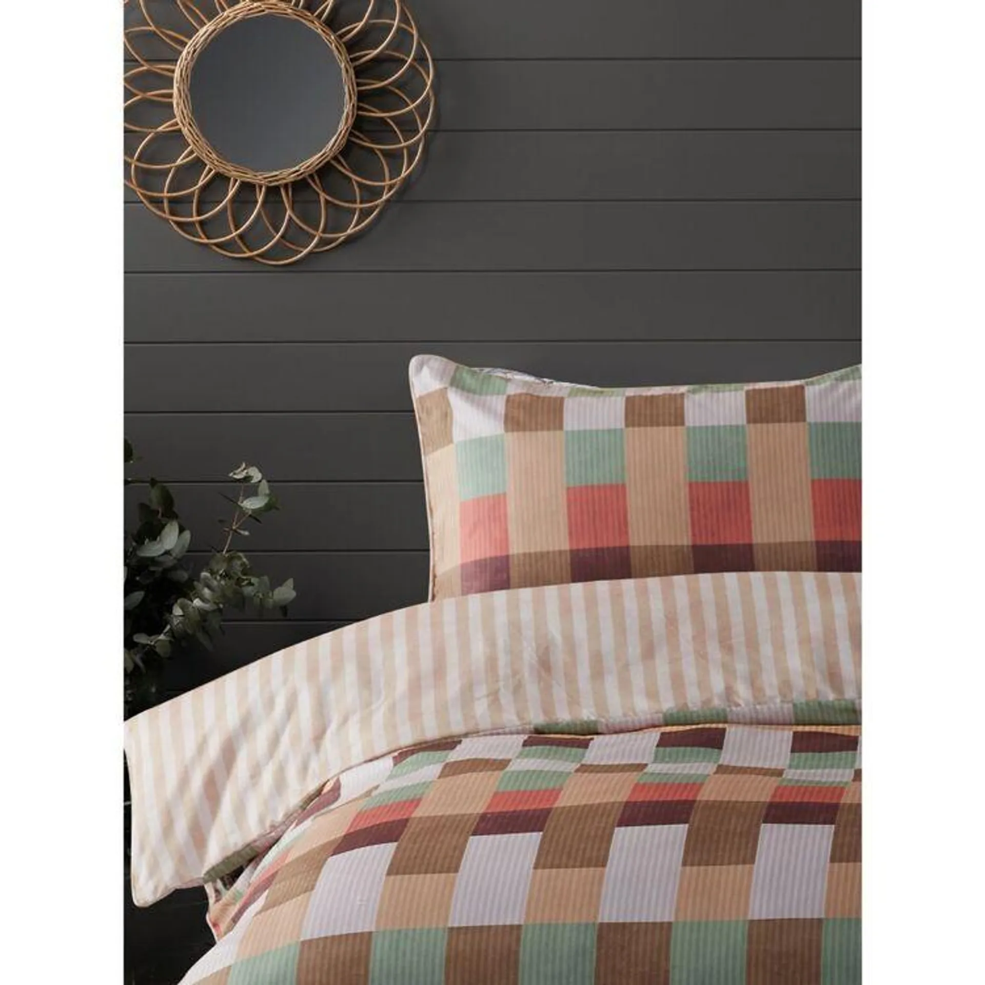 Dri Glo Jasper Quilt Cover Set Multicoloured Chalk