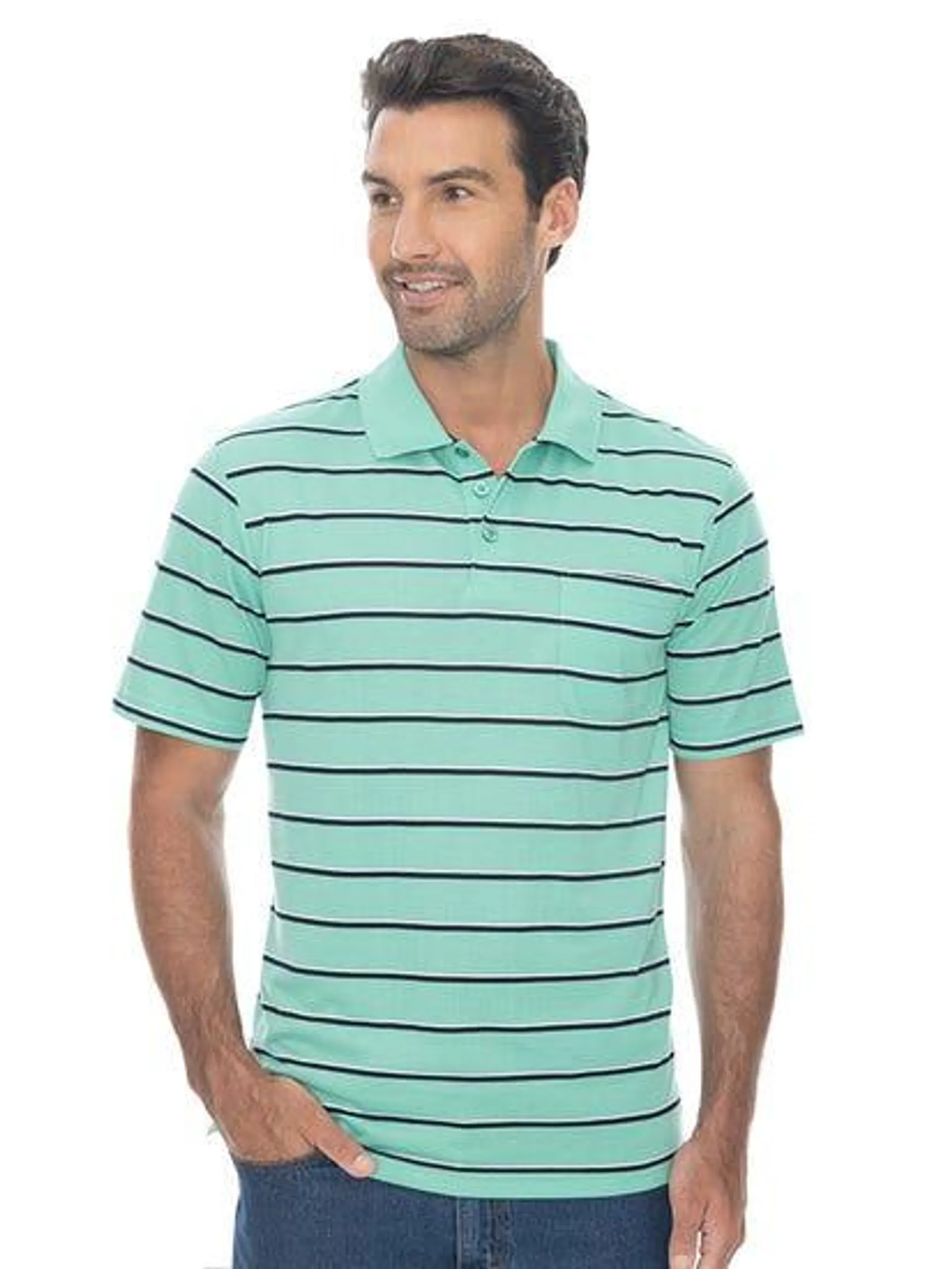 Lowes Green Stripe Polo