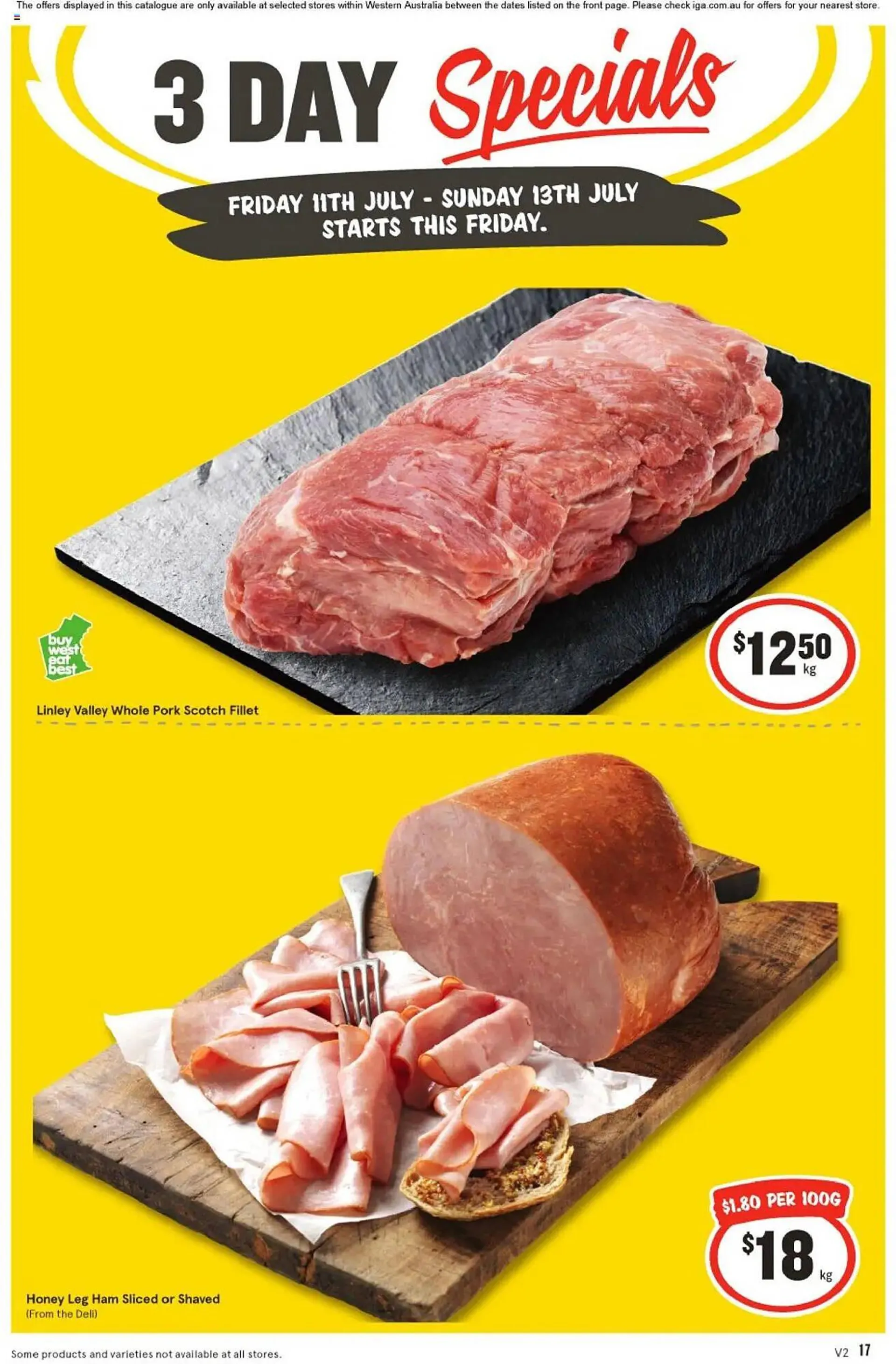 IGA catalogue - Catalogue valid from 11 July to 13 July 2025 - page 1