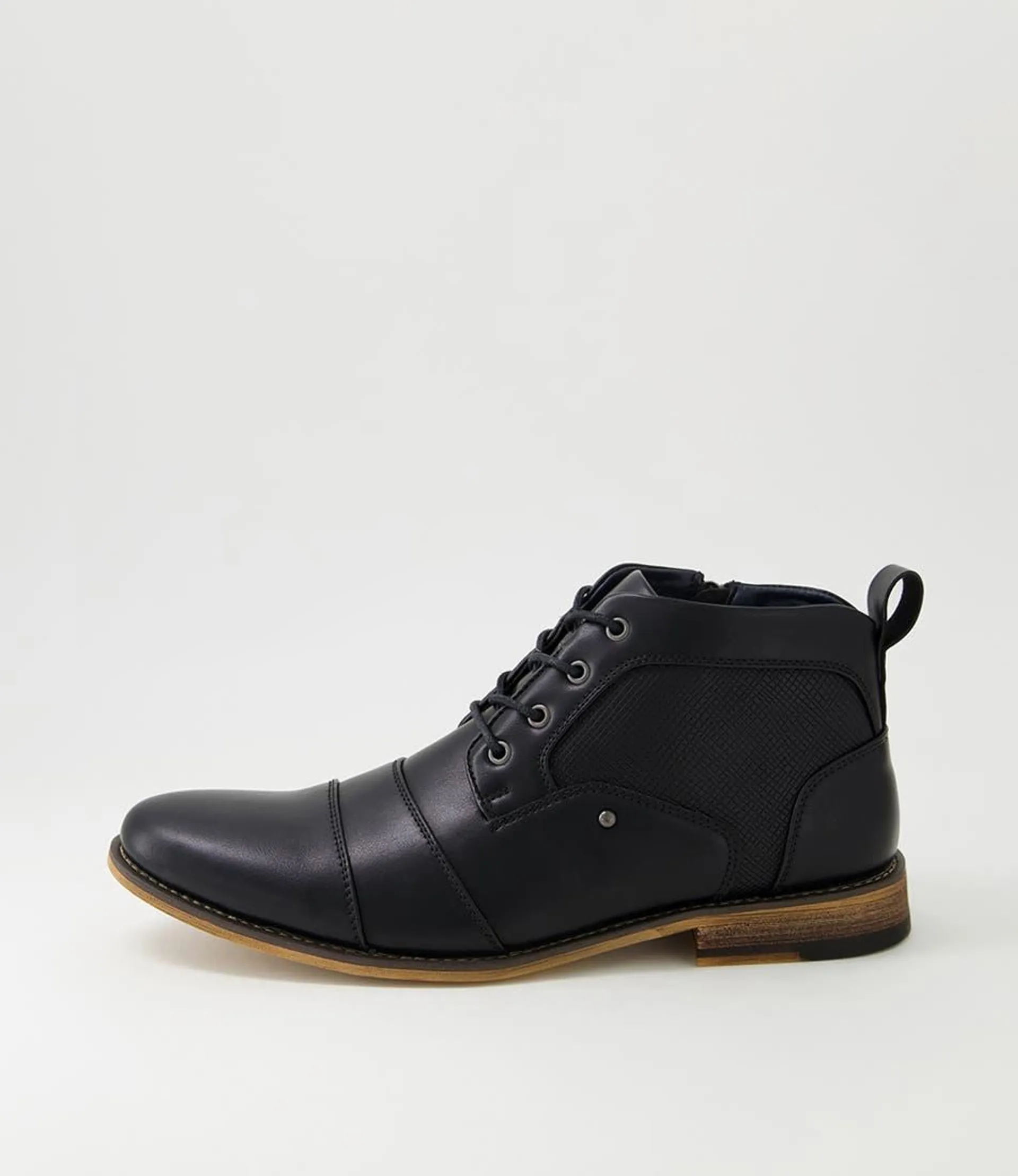 jordi black washed sole lace up boots