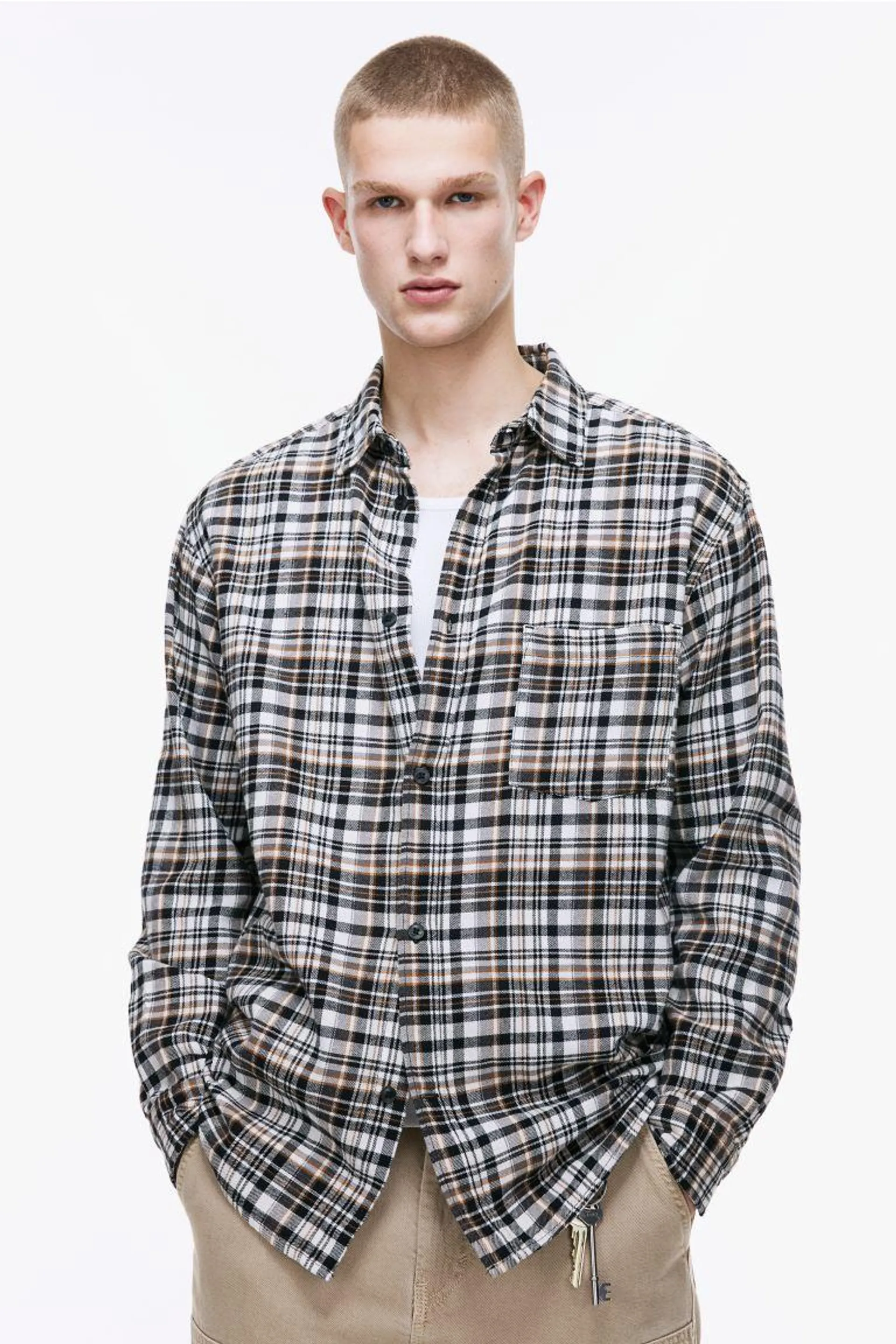 Loose Fit Flannel Shirt