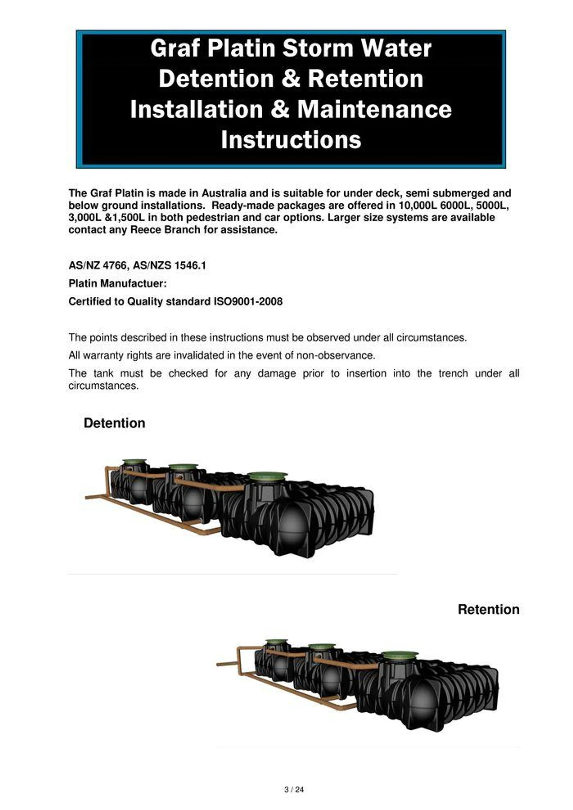 GRAF Underground Storm Water Tanks - Catalogue valid from 22 January to 31 December 2024 - page 3