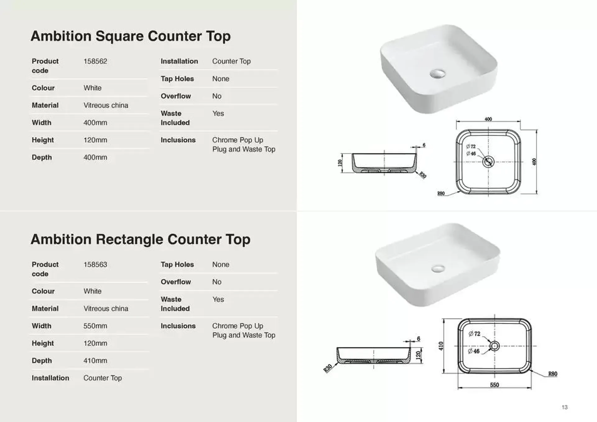 Raymor Brochure Basins 2025 - Catalogue valid from 24 December to 31 January 2025 - page 13