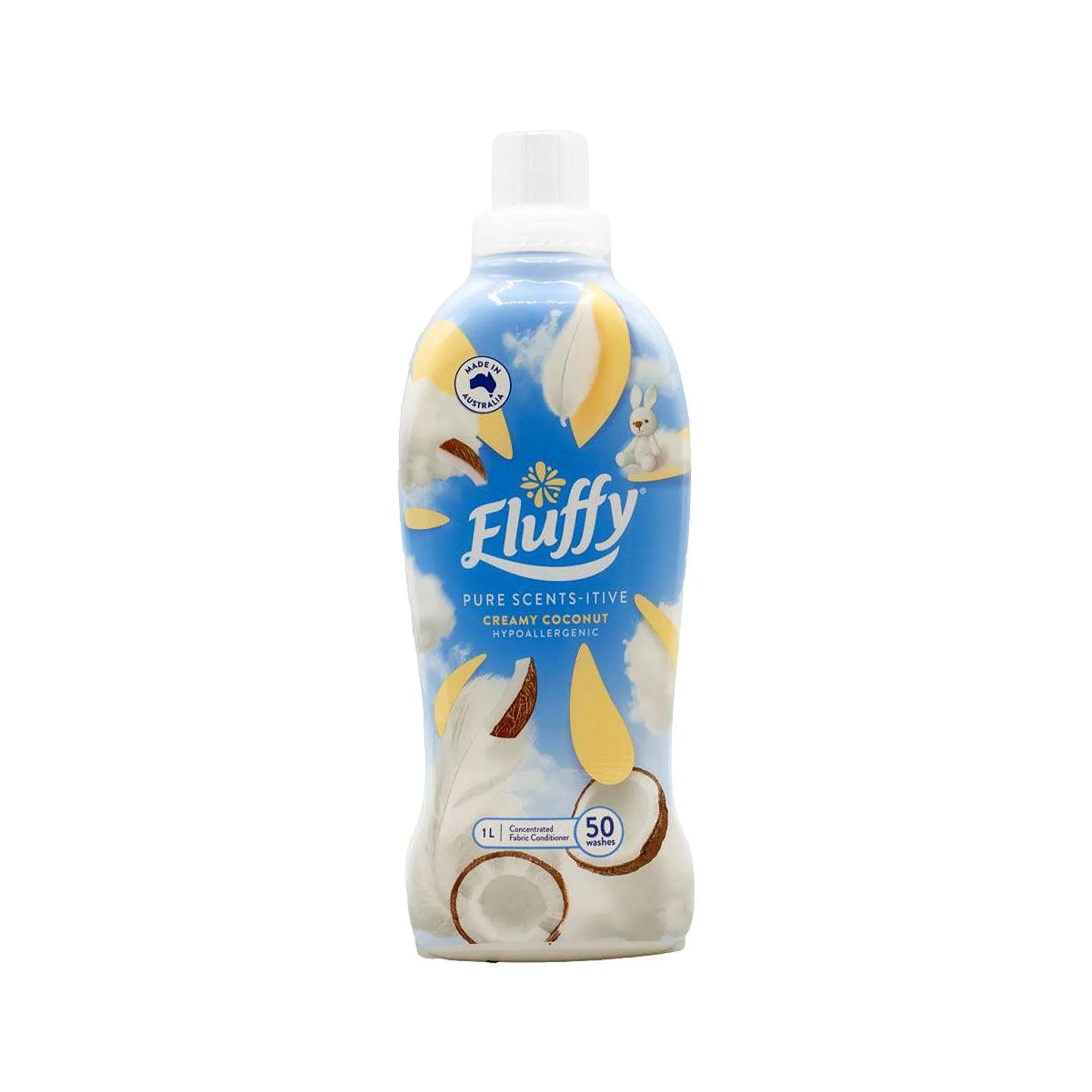 Fluffy Pure Scents Creamy Coconut Fabric Softener 1L