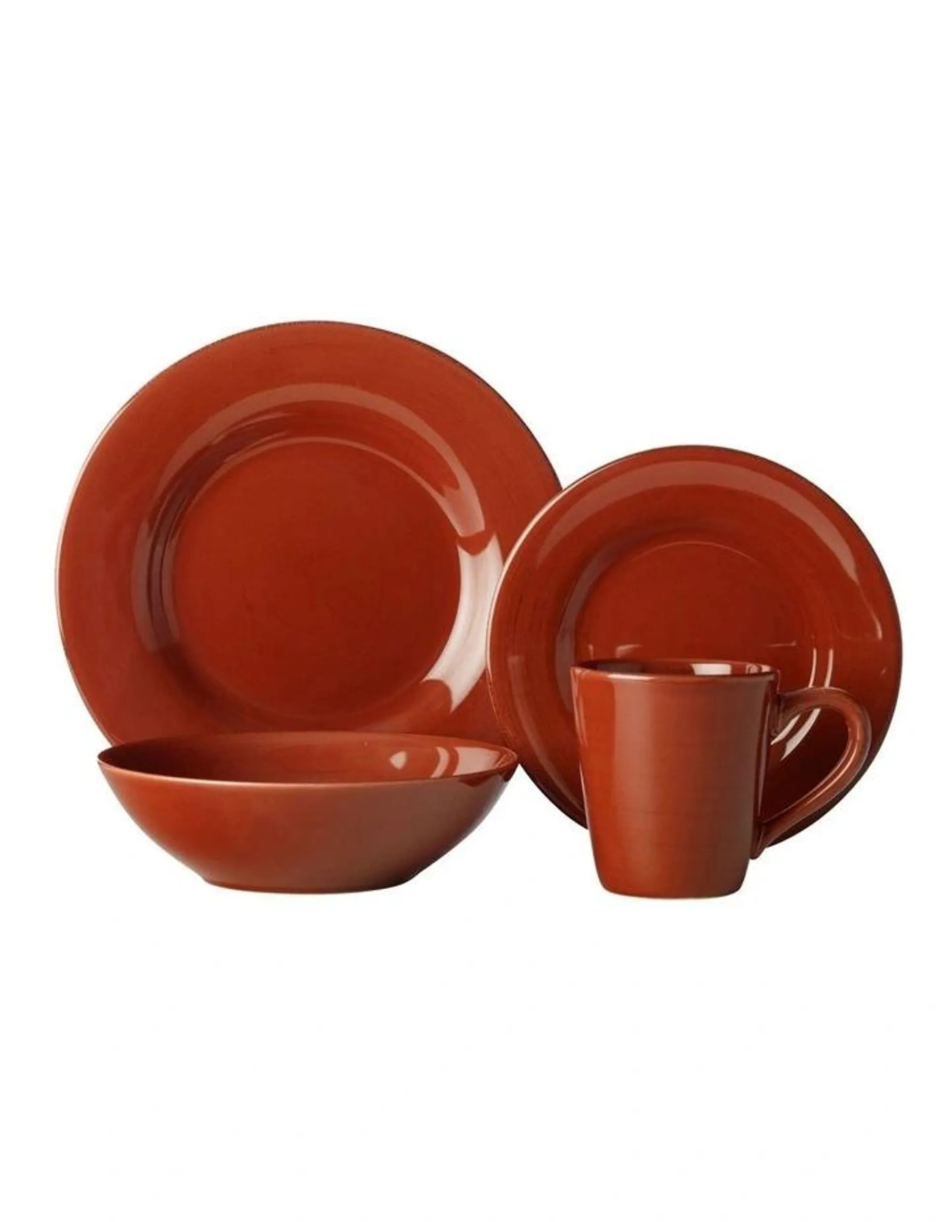 Portofino Dinner Set 16 Piece Gift Boxed in Terracotta