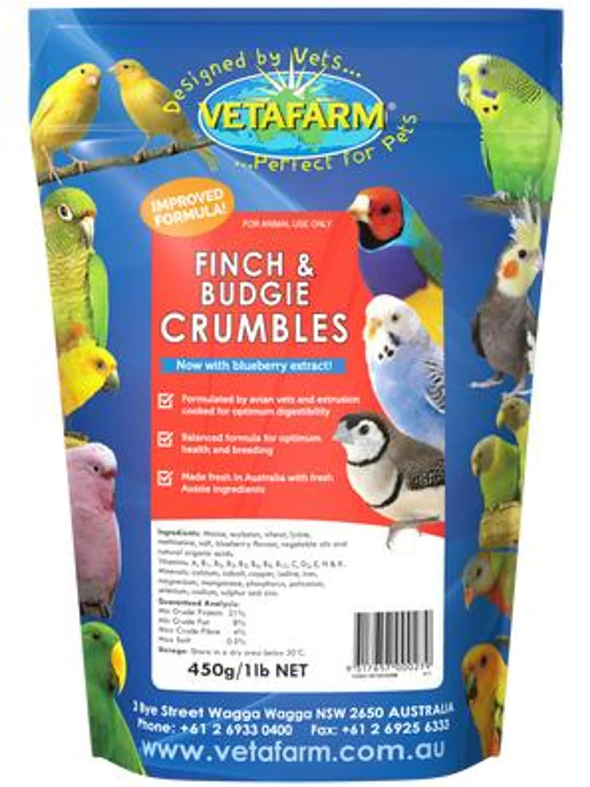 Vetafarm Finch and Budgie Crumbles