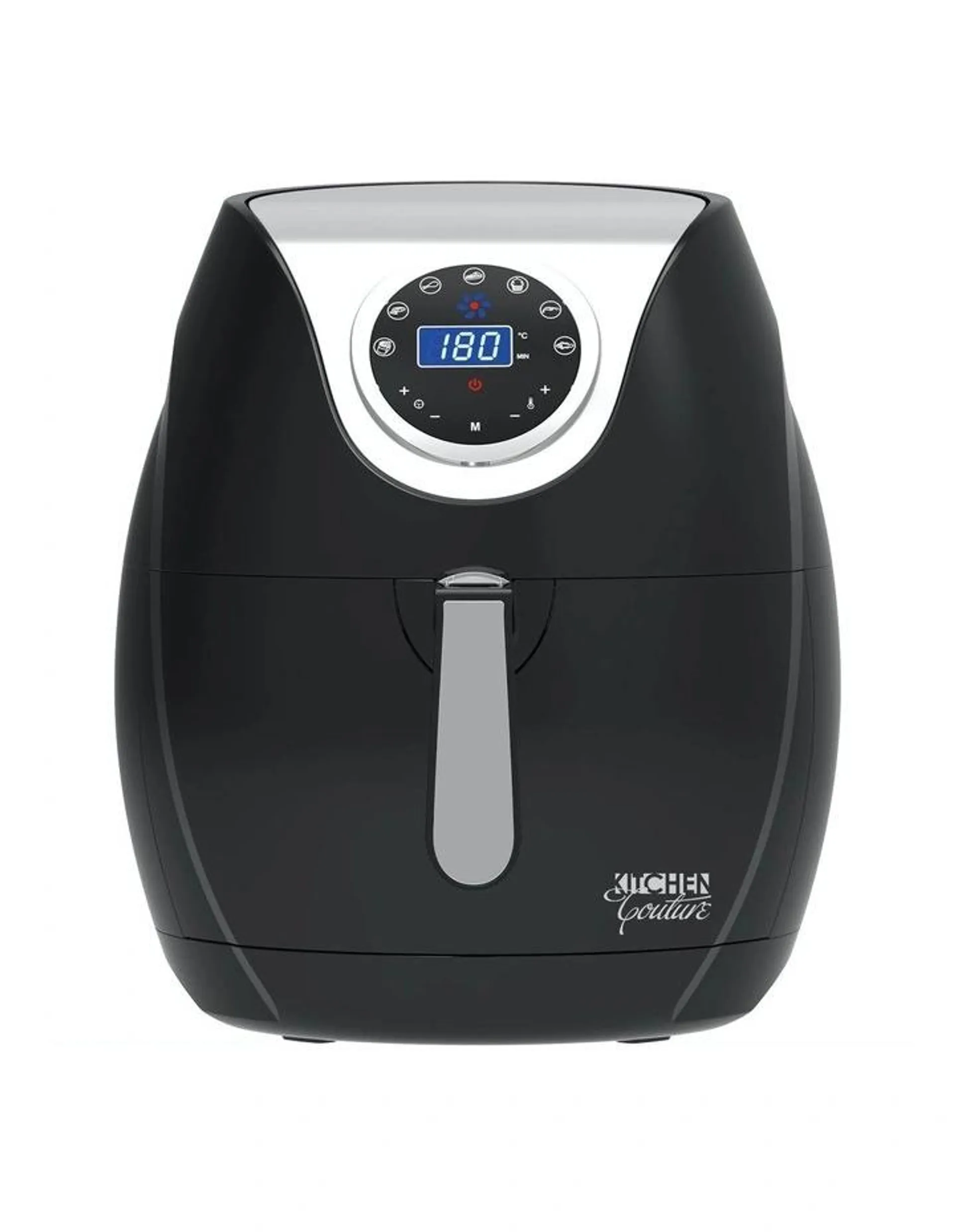 LED Display Low Fat Healthy Oil Free Digital Air Fryer 7L in Black