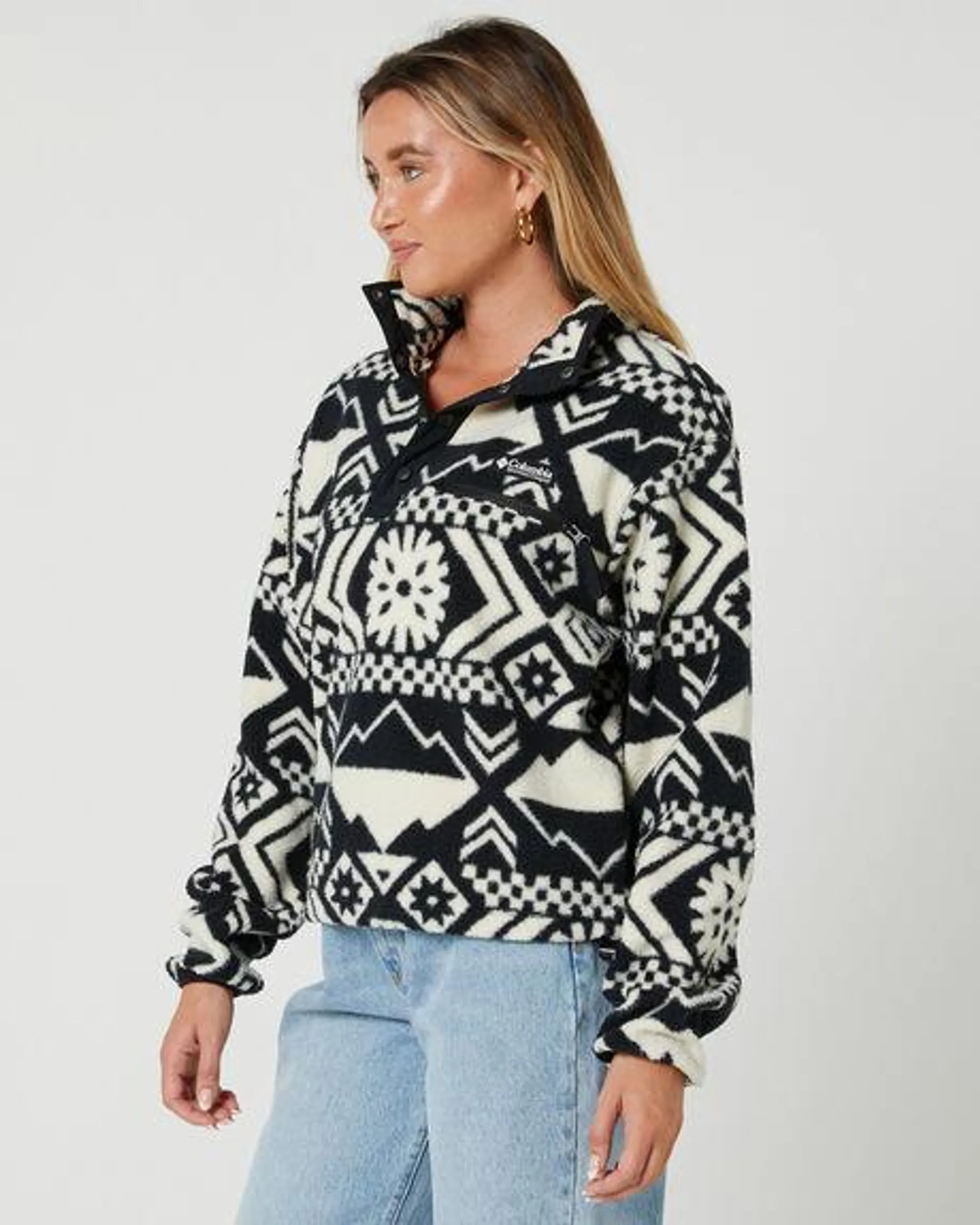 Helvetia Cropped Half Snap Fleece Pullover