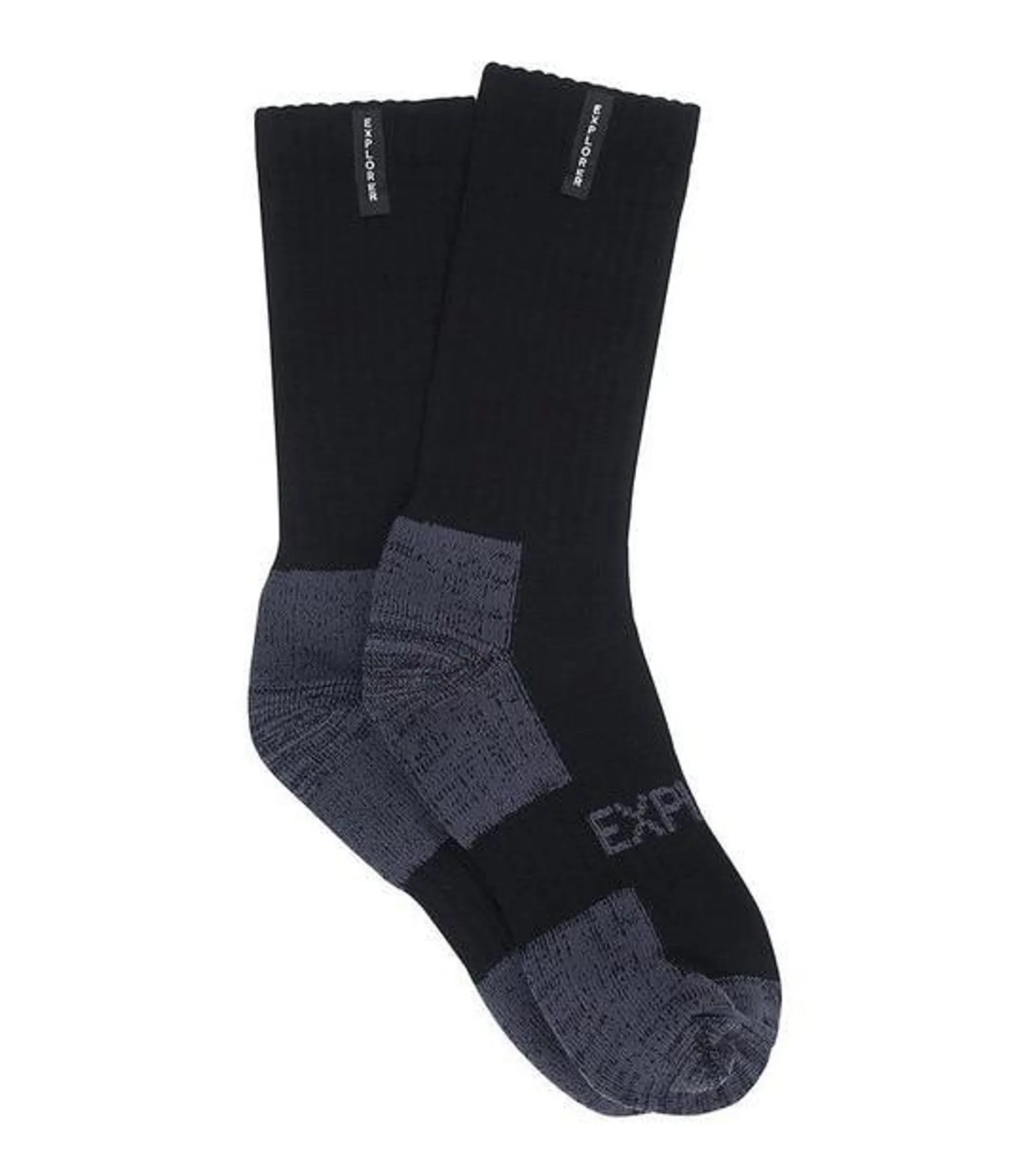 2 Pack Explorer Tough Work Socks - Black