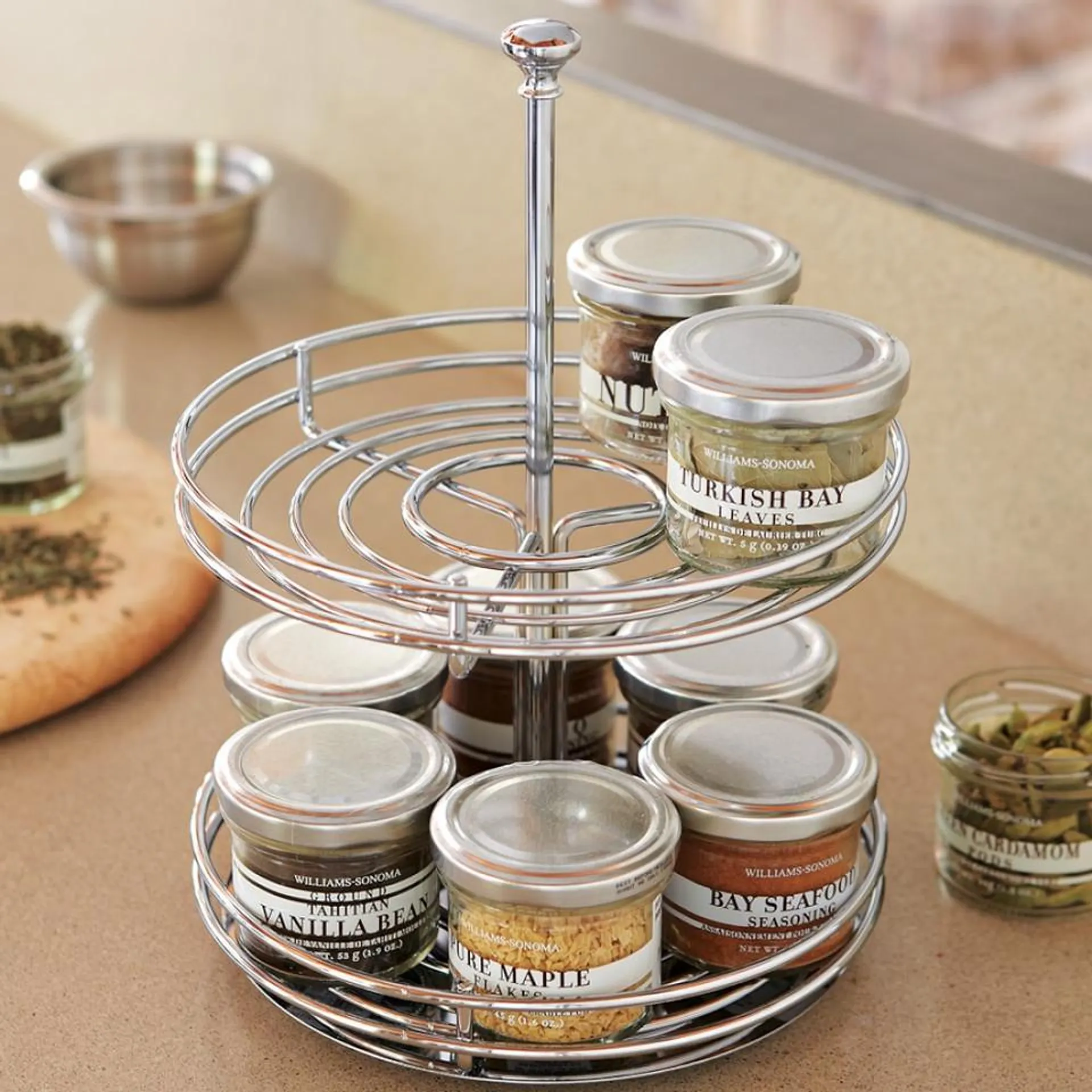 Two-Tier Revolving Spice Rack