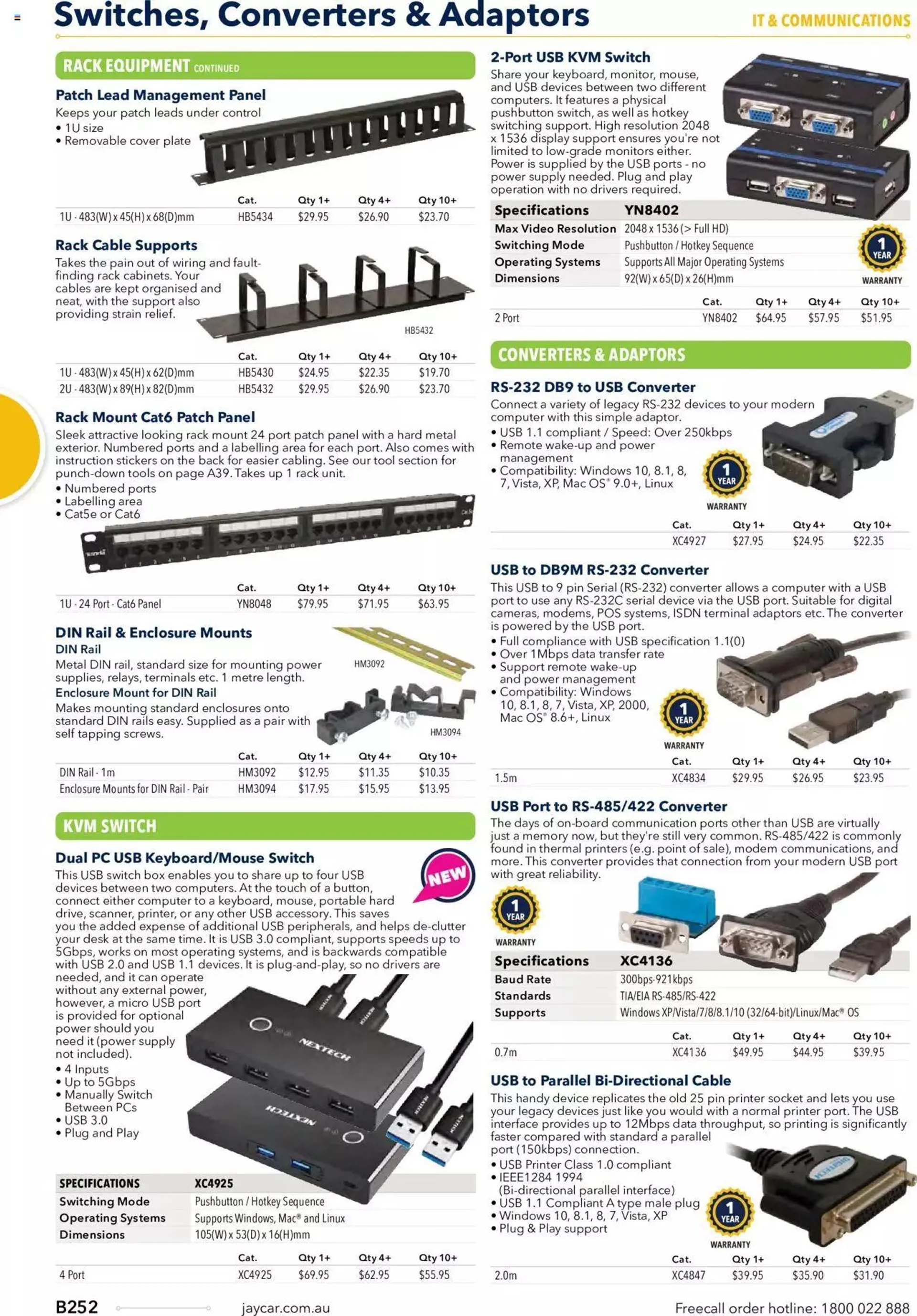 Jaycar Annual Engineering & Scientific Catalogue - Catalogue valid from 27 October to 31 December 2024 - page 252