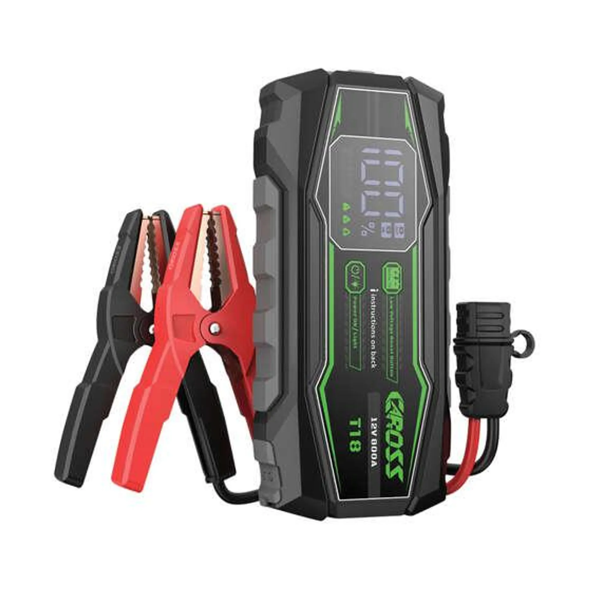 CAROSS T18 12V 800A Compact Smart Lithium Jump Starter With Built-in 3 Mode Light