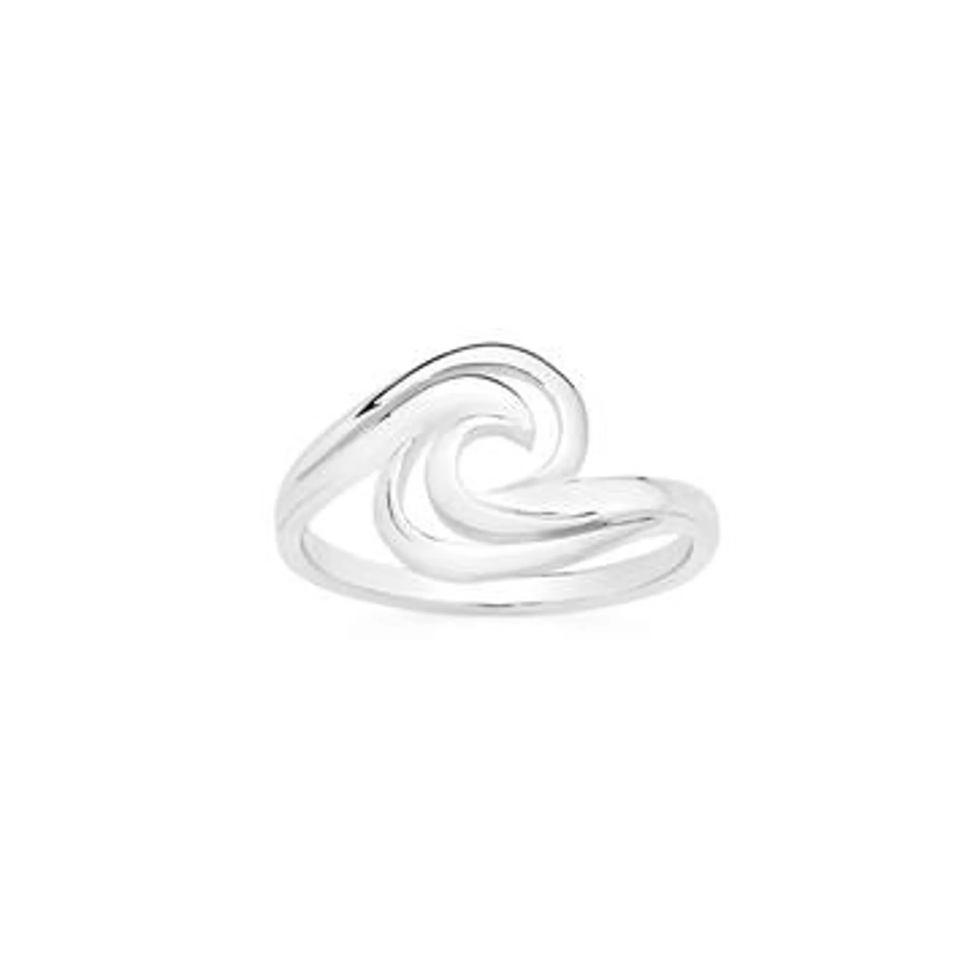 Silver Simple Swirl Ring Size O