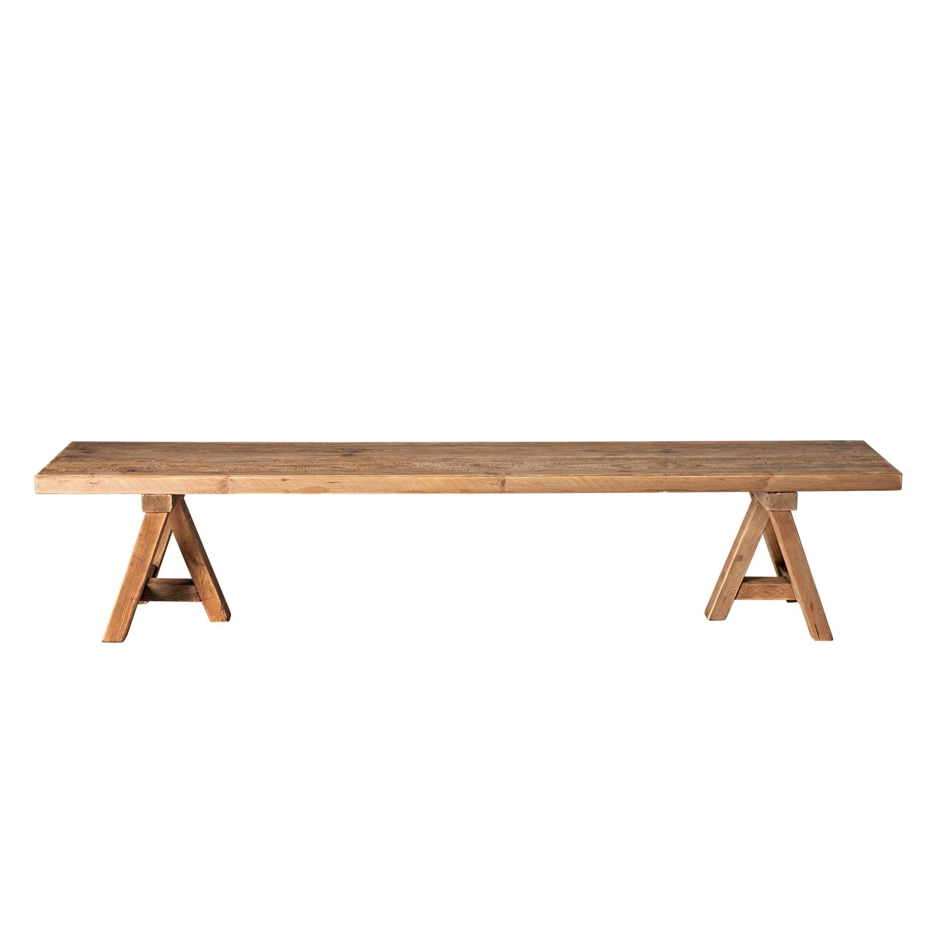 Kalise Reclaimed Timber Trestle Dining Bench