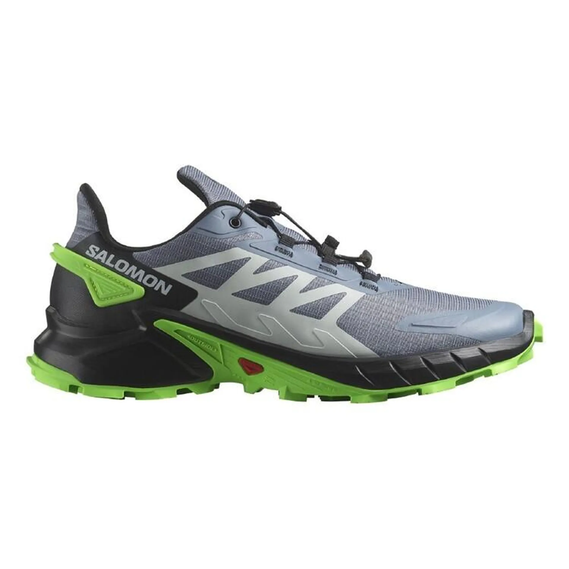 Salomon Men's Low Supercross 4 Shoes Flint Stone, Black & Green Gecko