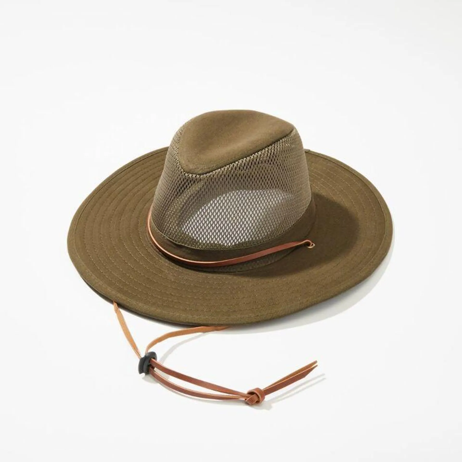 JC Lanyon Men's Mesh Crown Hat Khaki One Size