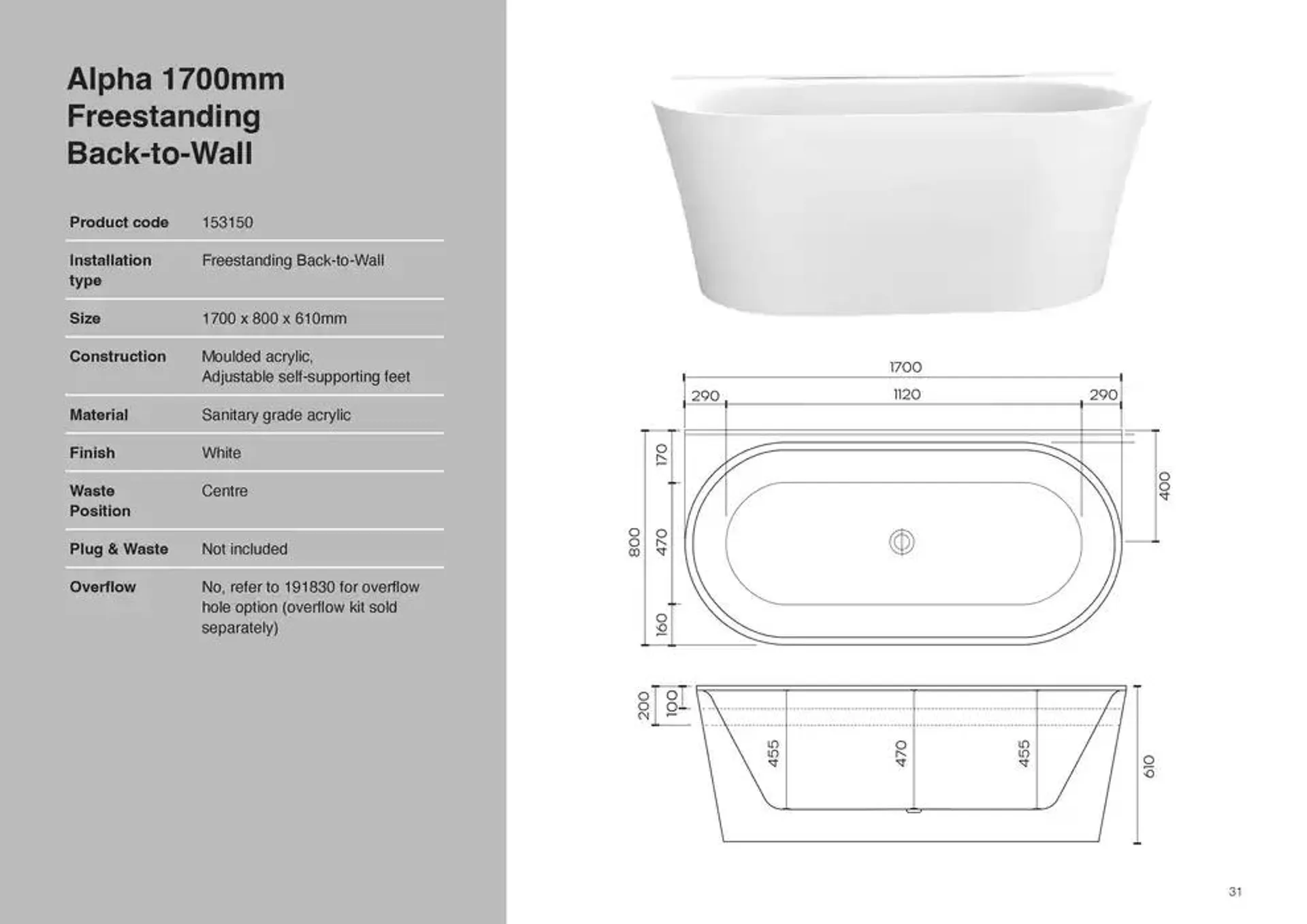 Raymor Brochure Baths 2025 - Catalogue valid from 24 December to 31 January 2025 - page 31