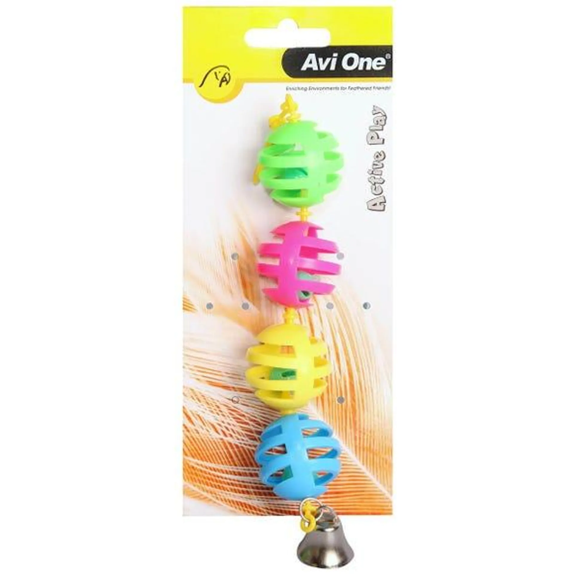 AVI ONE Bird Toy Geo Balls w/Bell