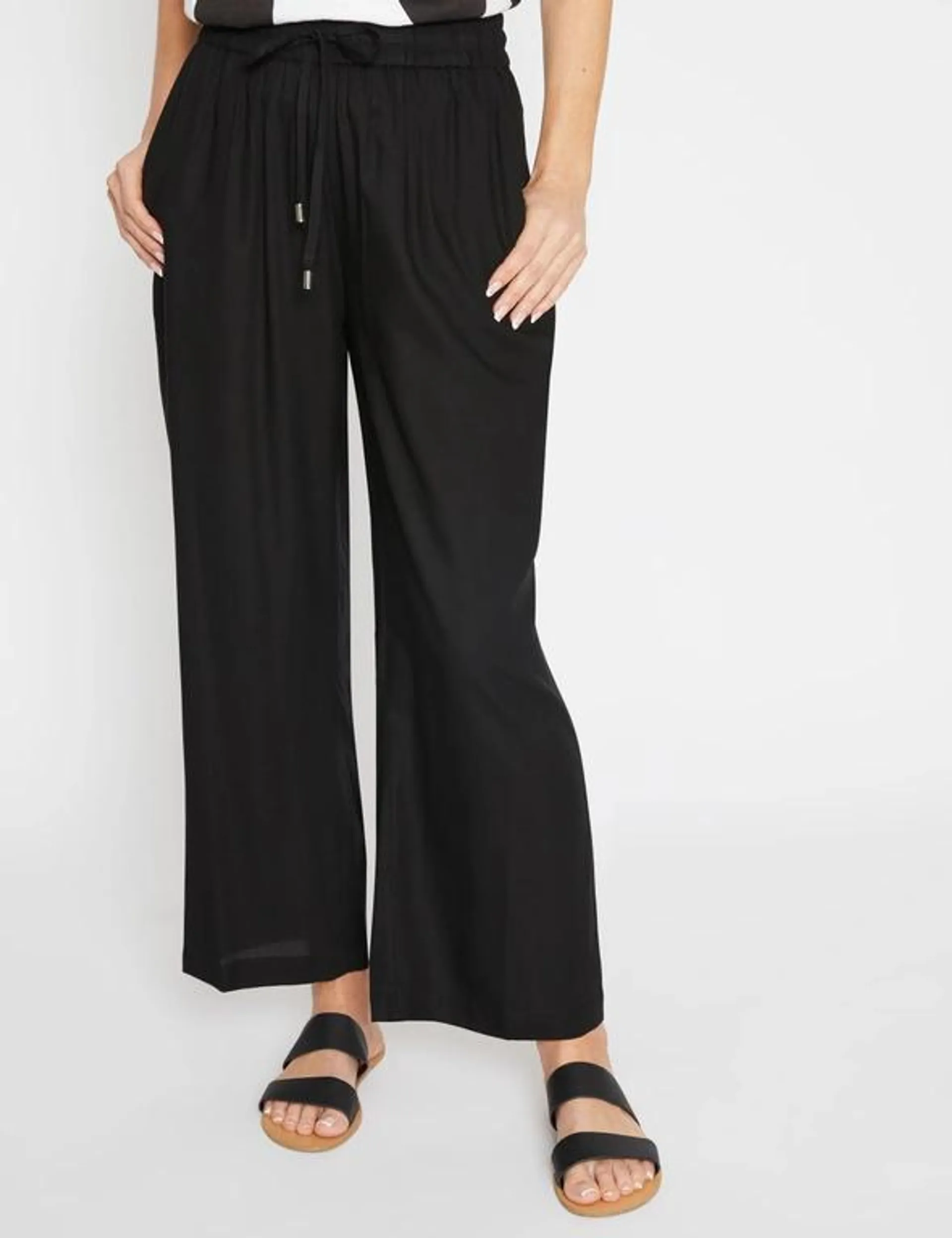 Millers Full Length Wide Leg Drawcord Rayon Pant