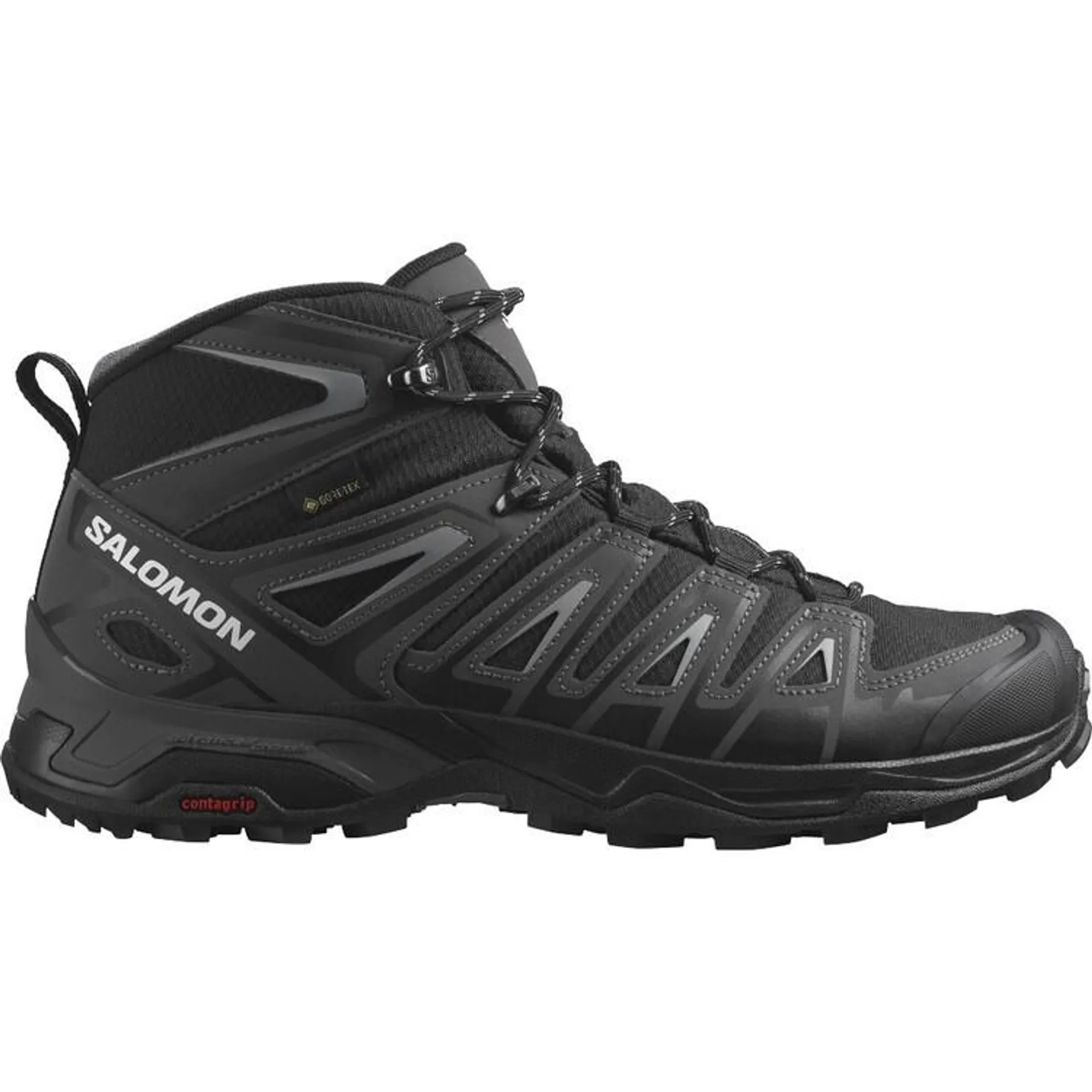 Salomon Men's X Ultra Pioneer Gore-Tex Mid Hiking Boots Black, Magnet & Monument 11