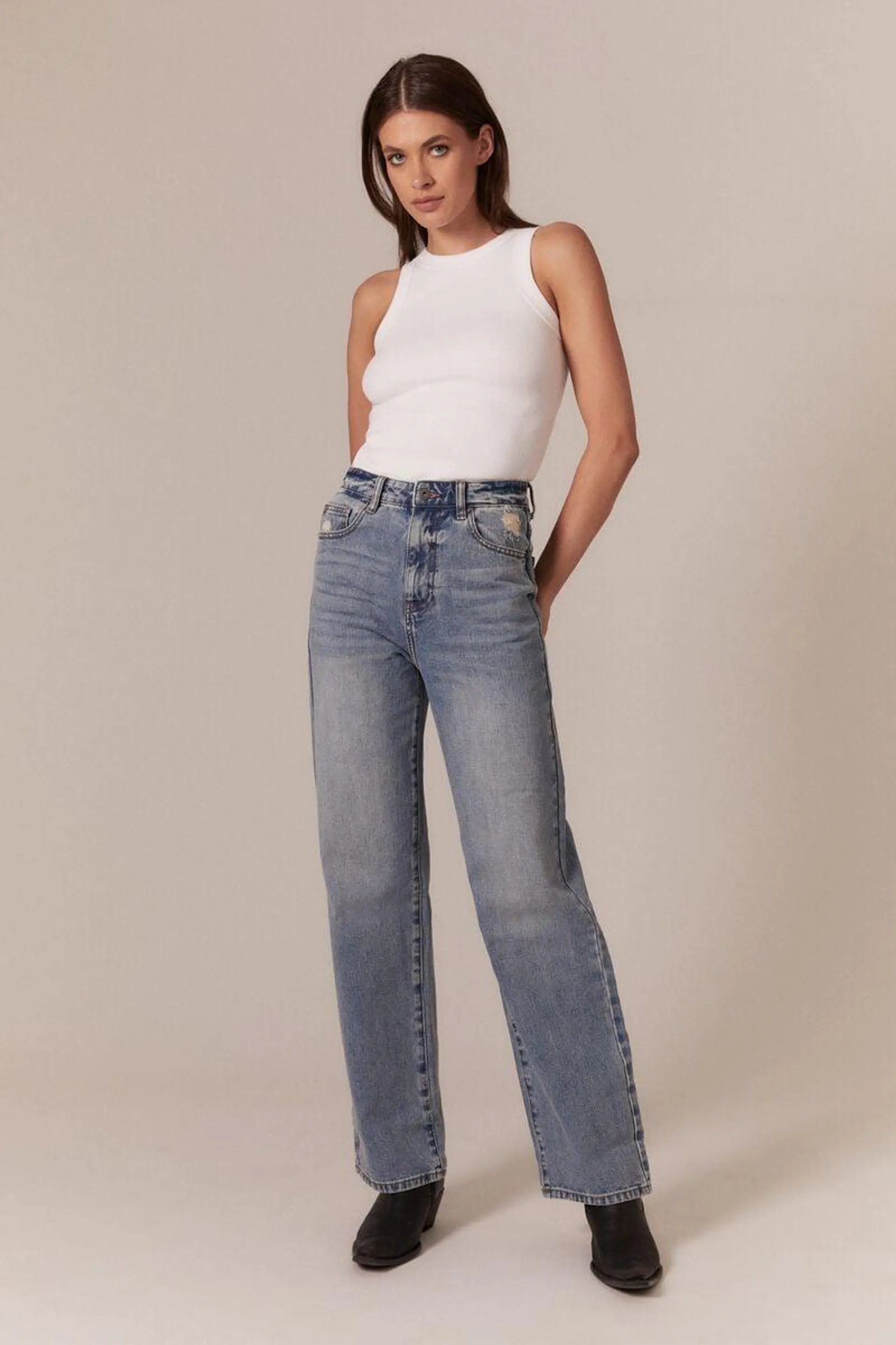pia straight jeans in vintage