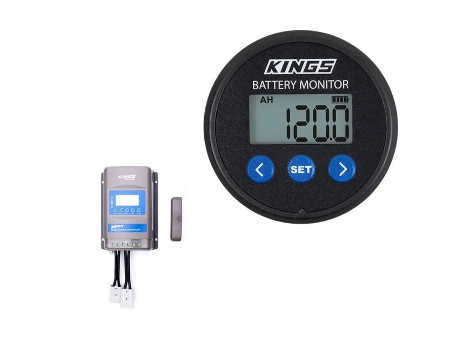 Kings 500A Battery Monitor with Shunt + Premium MPPT Solar Regulator