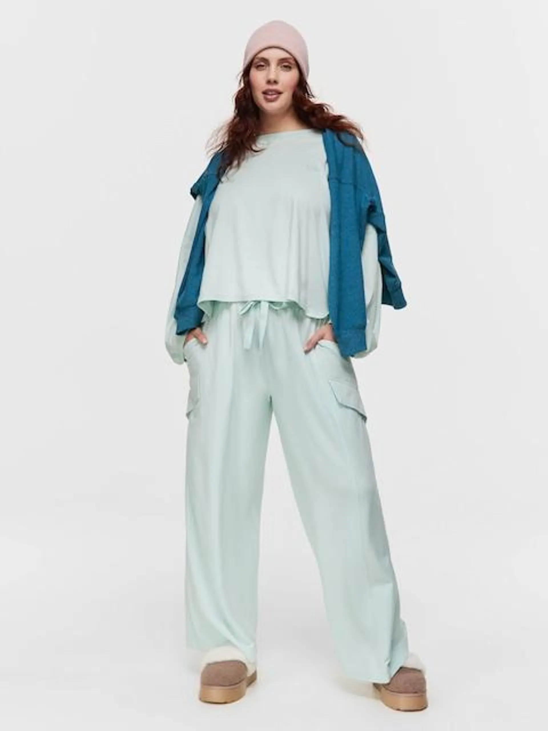 P.A. Plus Fleece Wide Leg Pj Pant