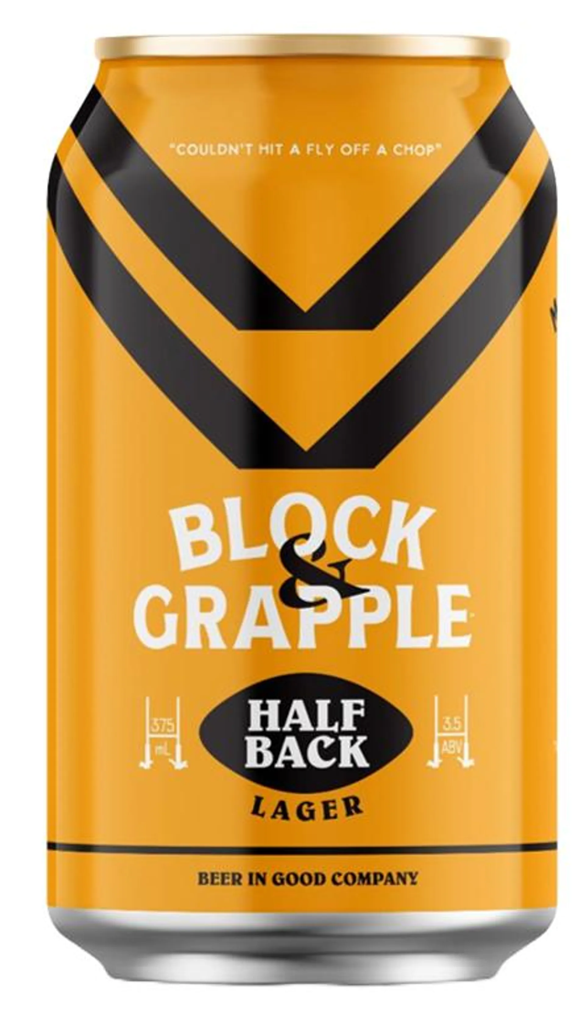 Block & Grapple Half Back Lager Can 6X375ML