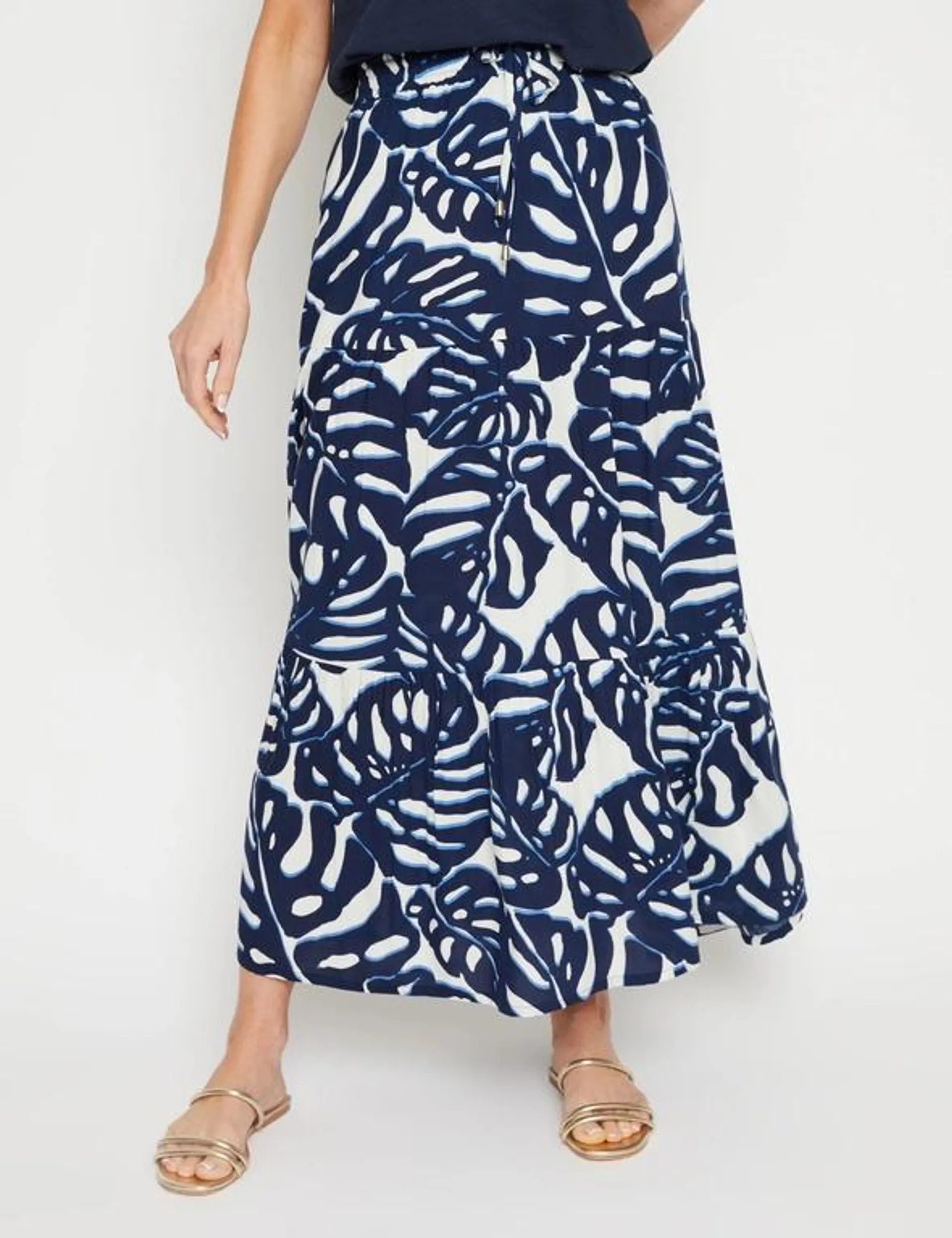 Millers Tiered Rayon Maxi Skirt